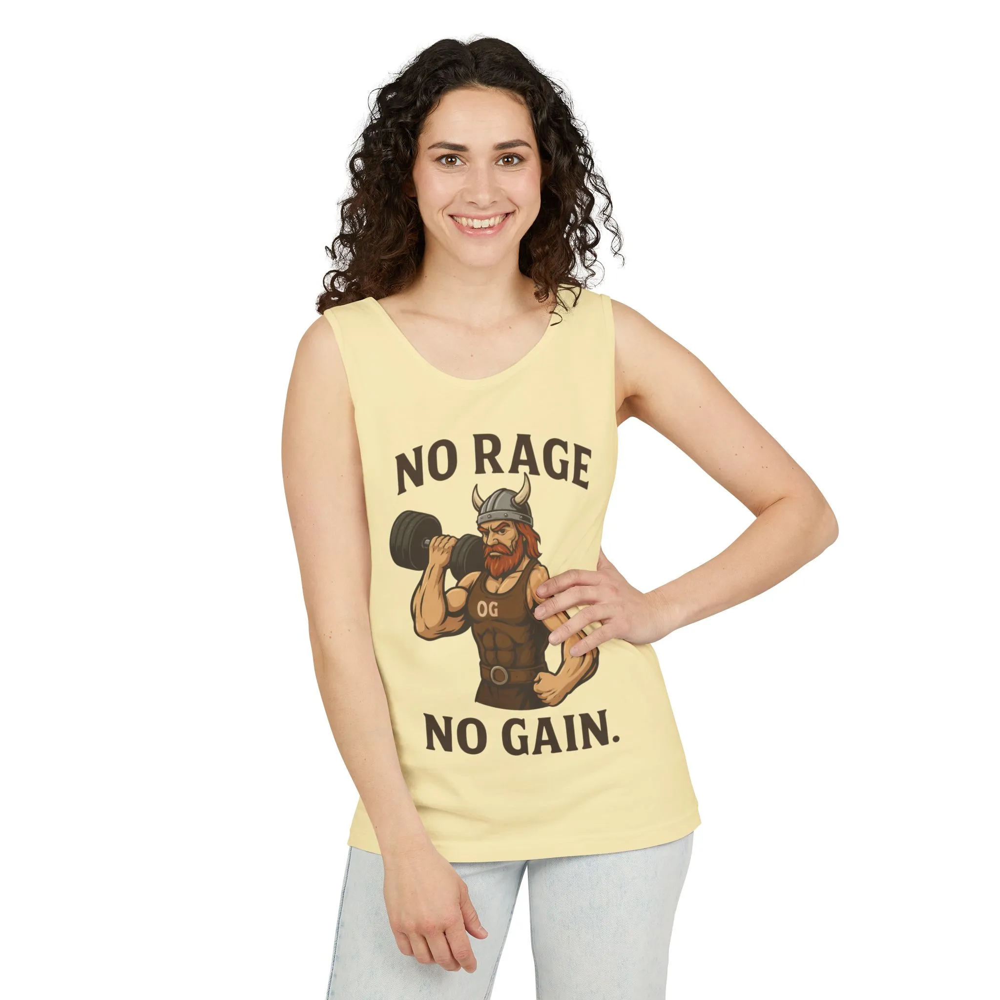 No Rage No Gain Viking Gym Tank Top, Funny Muscle Workout Tee, Barbarian Fitness Tank for Men, Gym Wear, Workout Gear, Casual Summer Outfit - Image 3