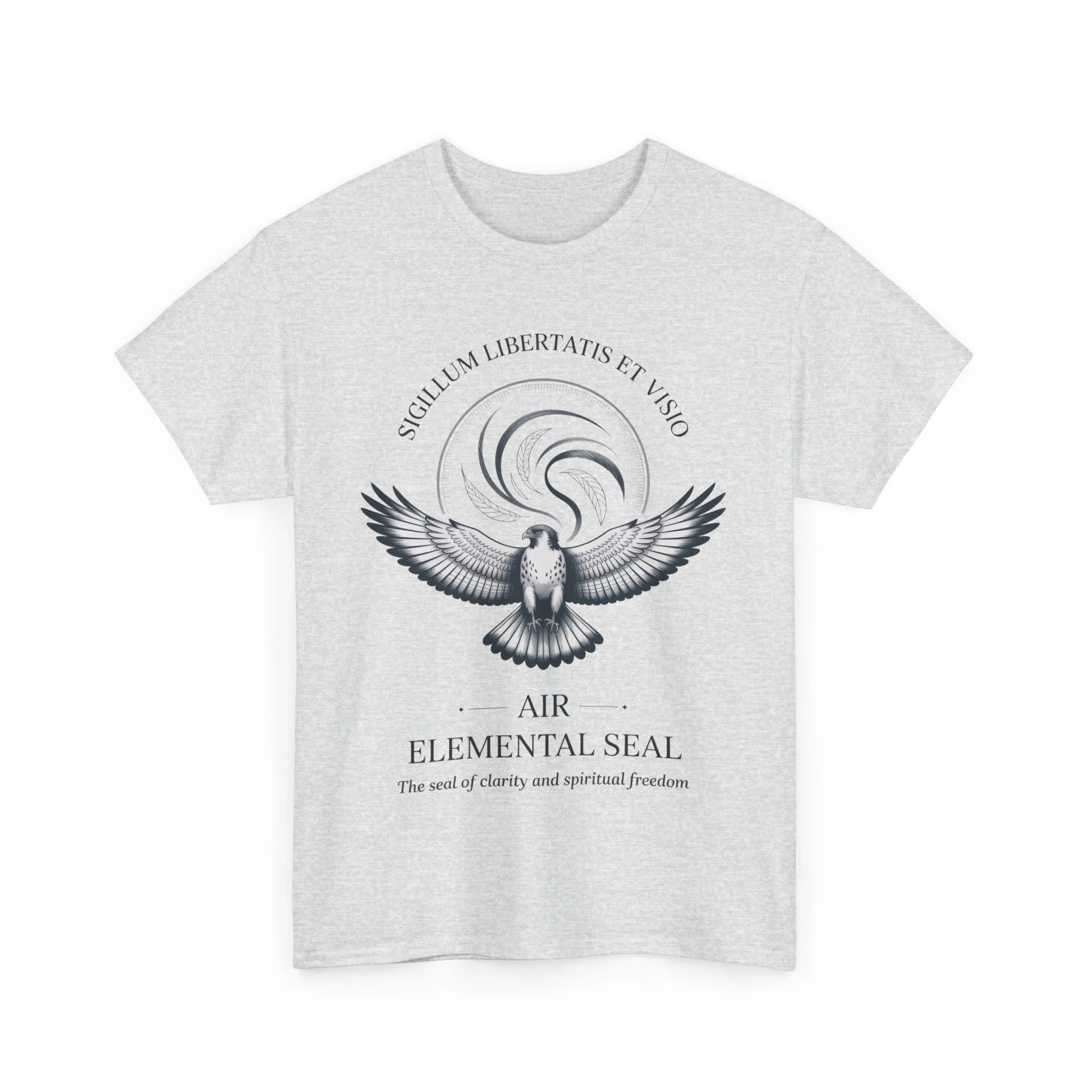 Air Elemental Seal Unisex Cotton Tee, Clarity & Spiritual Freedom Symbol Tee, Unisex Elemental Shirt, Vision Totem Gift, Spiritual Gift - Image 5