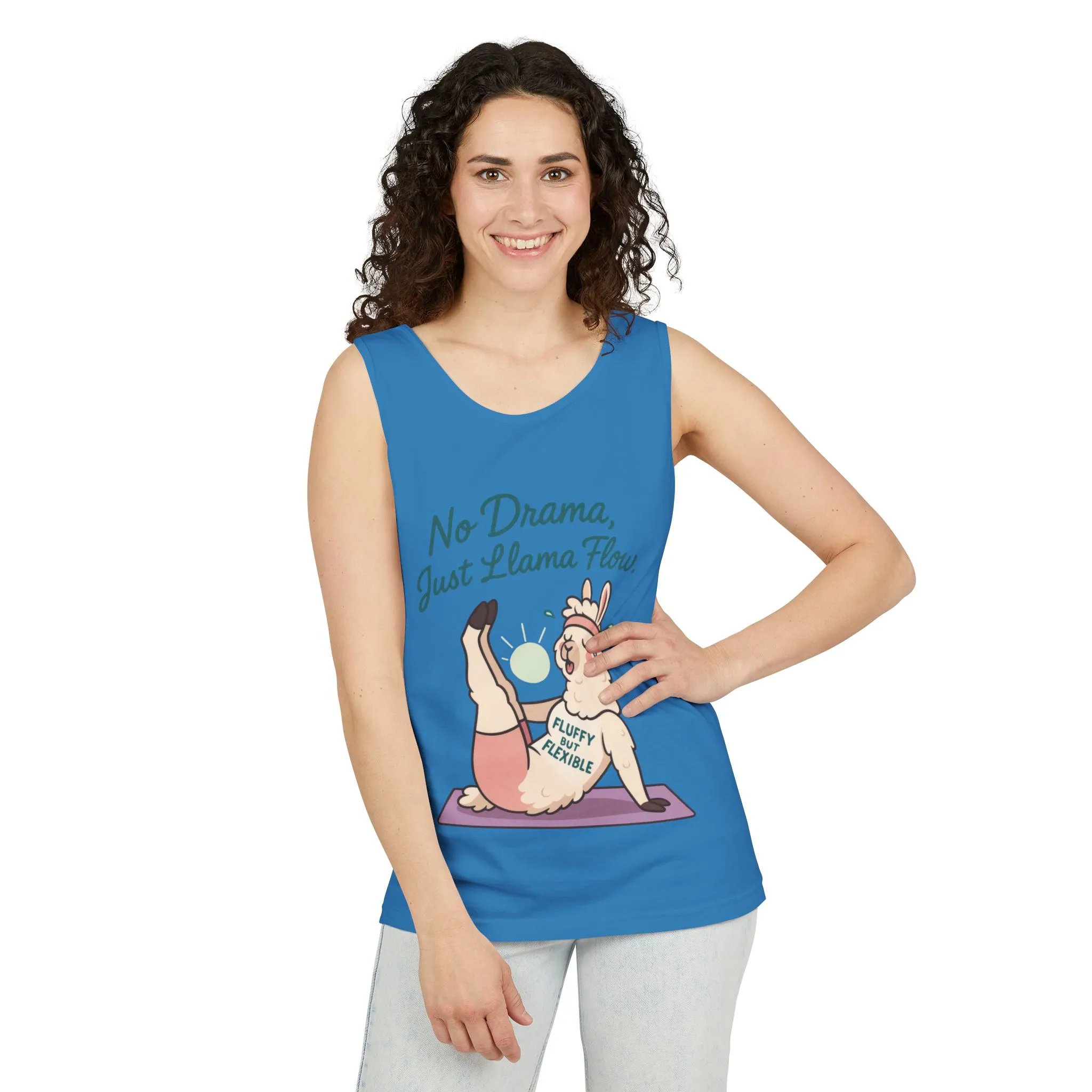 Llama Yoga Tank Top, Funny Yoga Llama Tank for Women, Gift for Yogis, Fun Yoga T-Shirt for Animal Lovers, Funny Workout Top, Summer Wear - Image 16