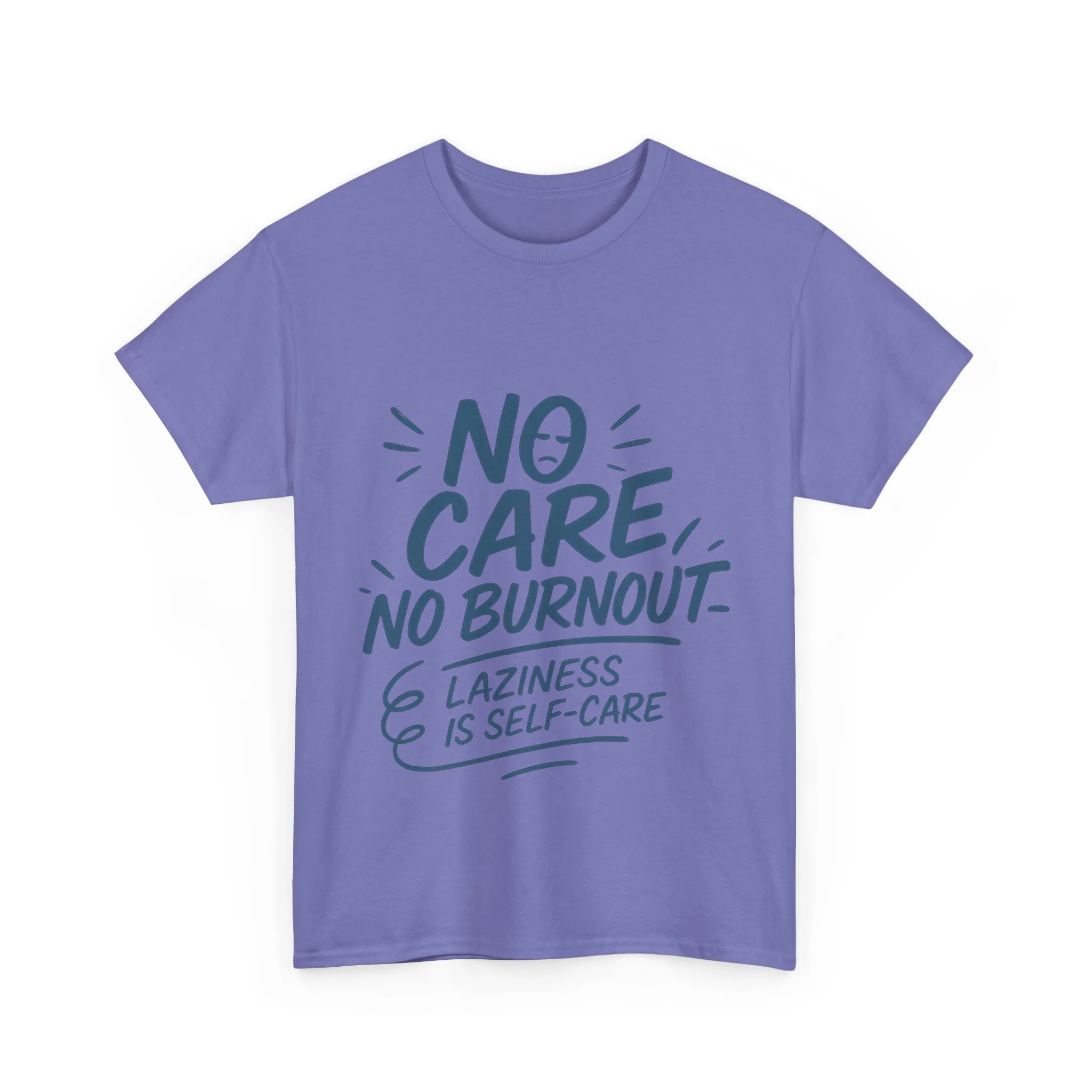 Funny Lazy Self-Care Womens T-Shirt, No Care No Burnout Quote Shirt, Casual Relaxed Fit Tee, Gift for Mental Health Awareness, Gift for Her - Image 22