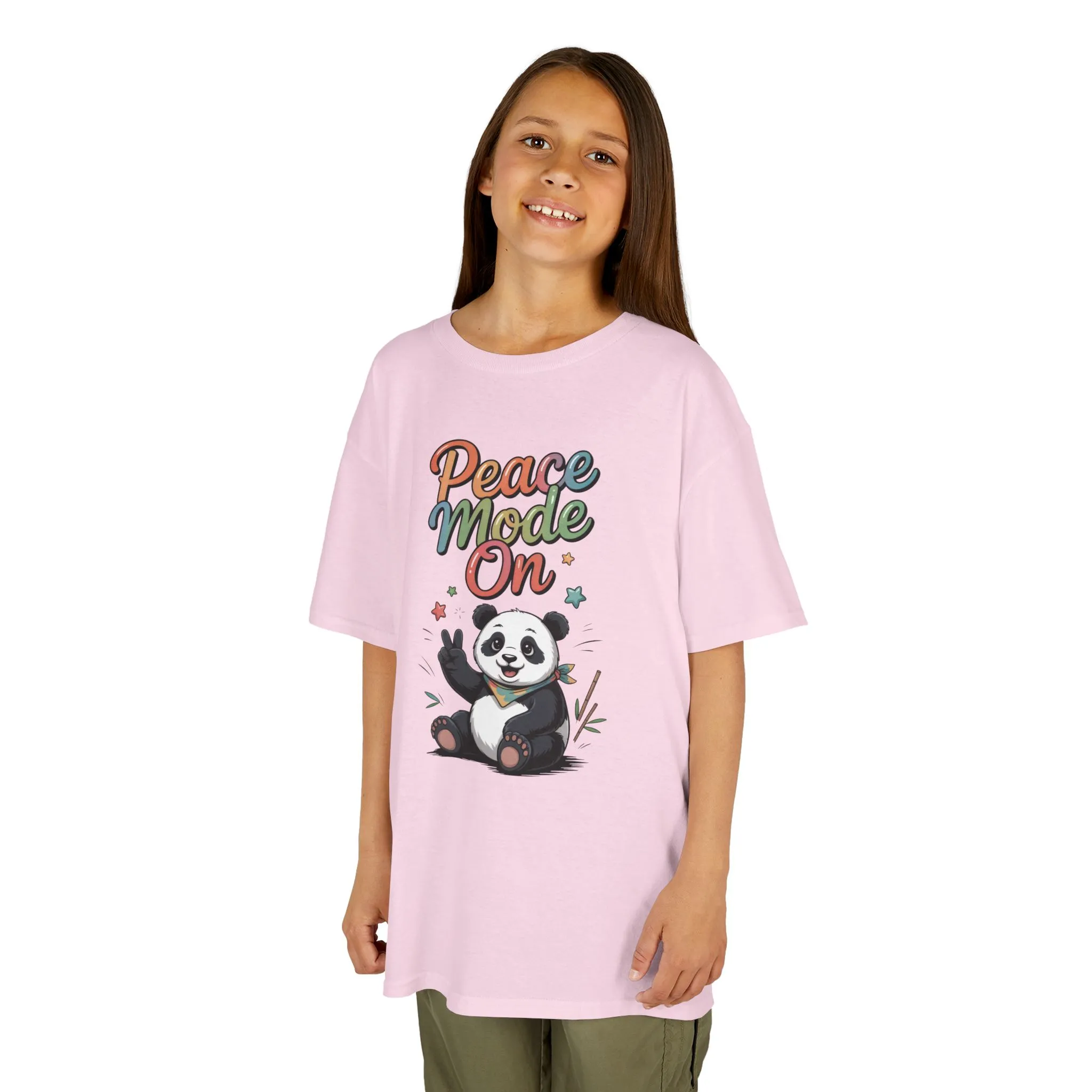 Peace Mode On Kids Tee, Cute Panda Shirt, Fun Gift for Children, Peace-Themed Apparel, Perfect for Birthdays, Casual Wear - Image 23