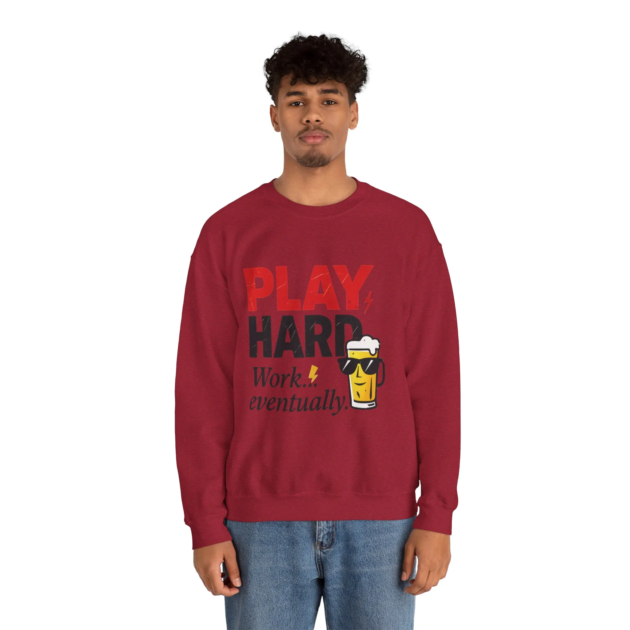 Play Hard Work Eventually Sweatshirt, Funny Mens Crewneck, Casual Gift, Weekend Wear, Holiday Sweater, Cozy Apparel - Image 29