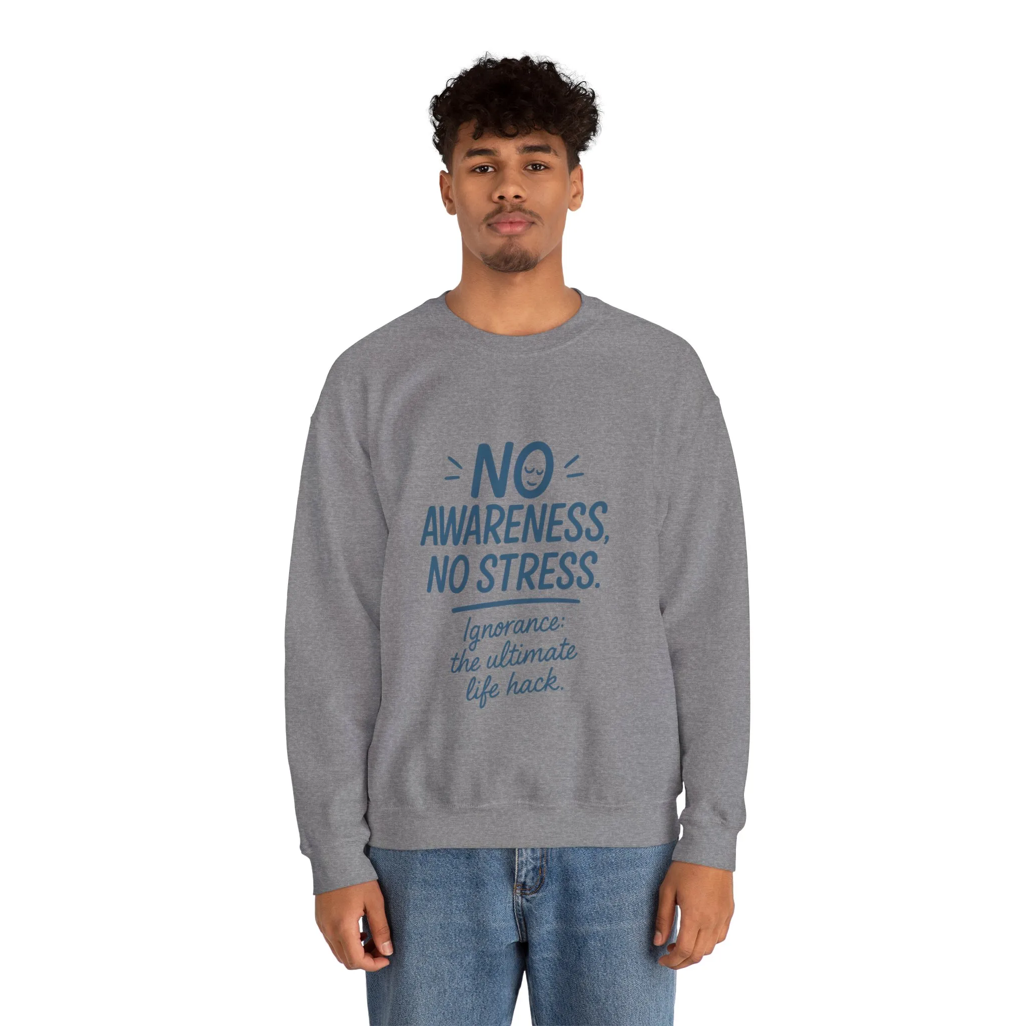 Funny Mens Mindful Crewneck Sweatshirt, Cozy Sweatshirt, Awareness Sweatshirt, Casual Style Gift, Perfect for Self-Care Days - Image 17