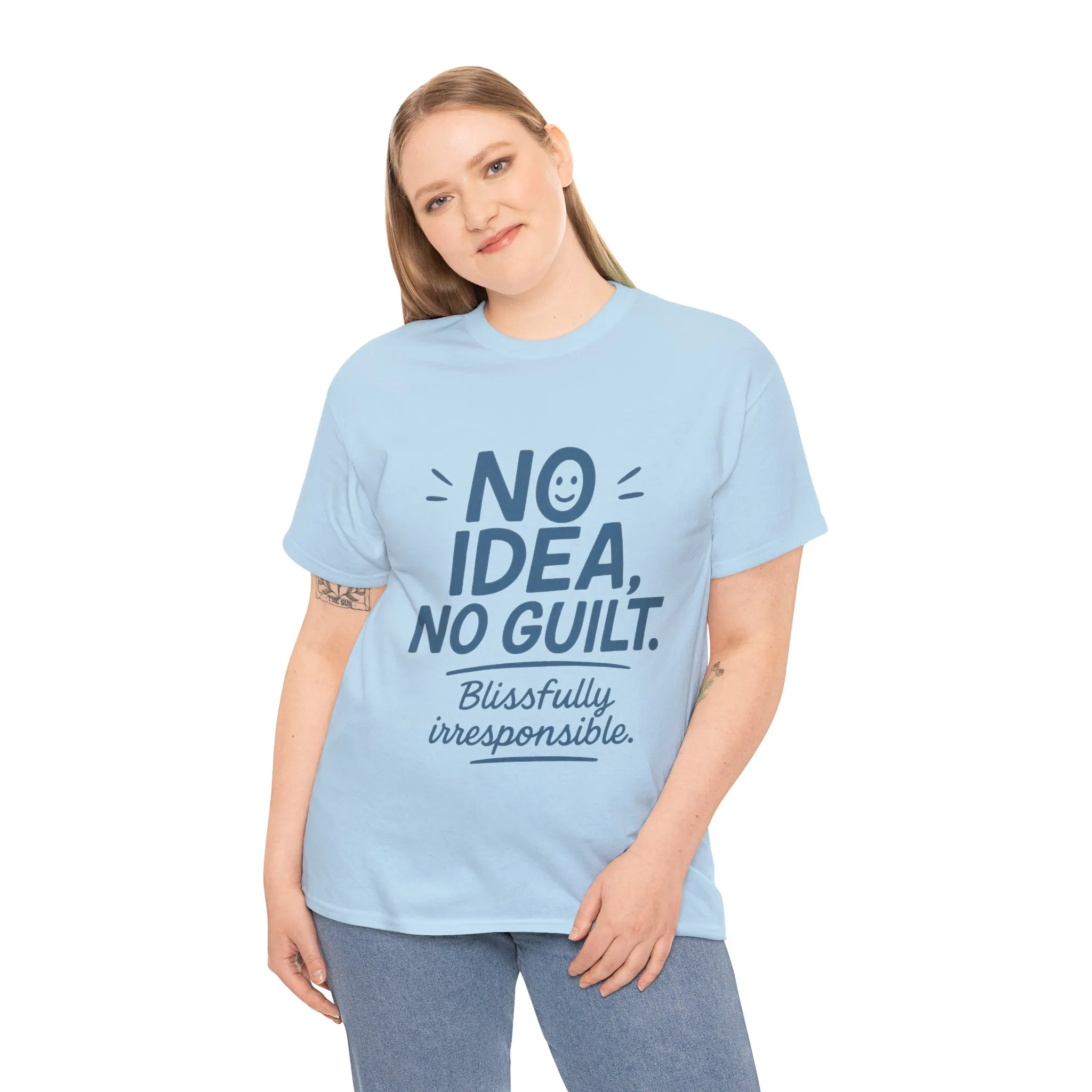 Funny No Idea Womens T-Shirt, No Guilt Quote Shirt, Irresponsible Humor Tee, Relaxed Fit Gift for Her, Funny Quote Shirt, Funny Quote Shirt - Image 21