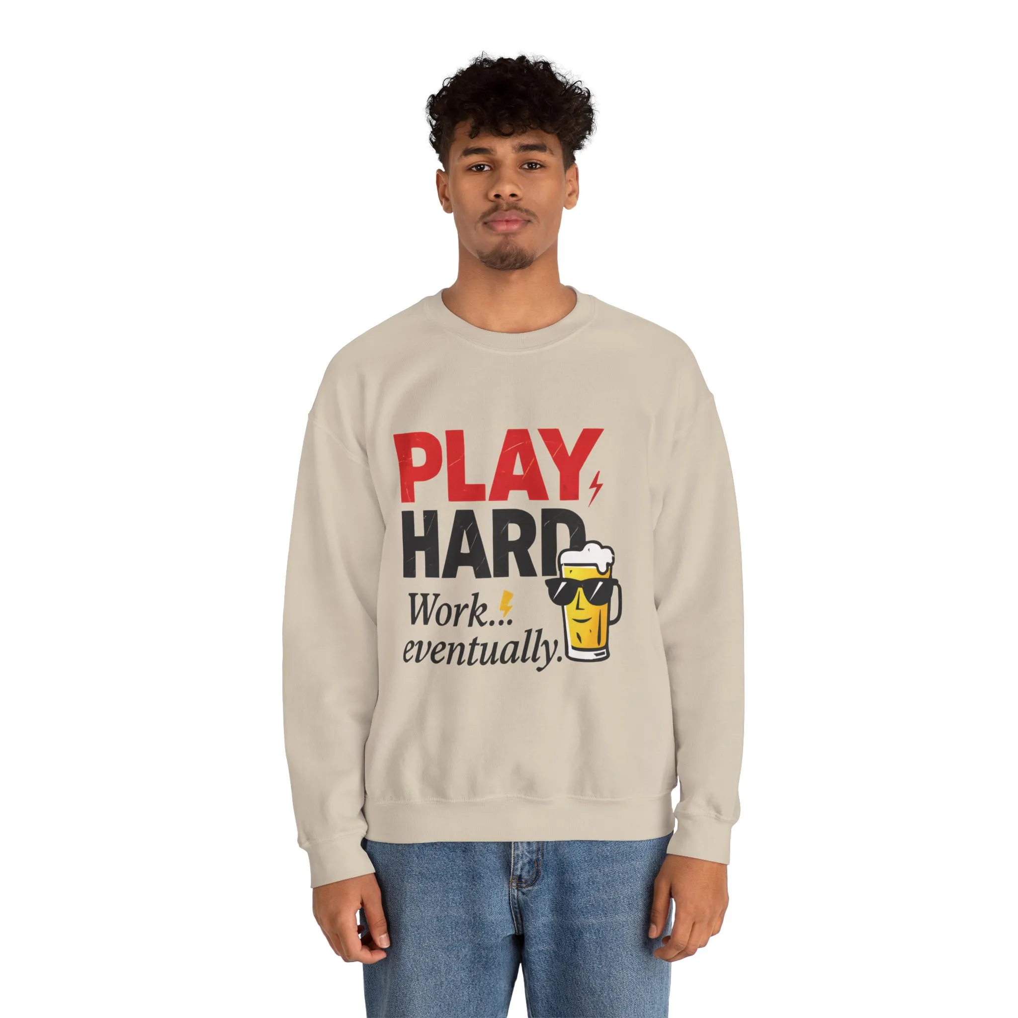 Play Hard Work Eventually Sweatshirt, Funny Mens Crewneck, Casual Gift, Weekend Wear, Holiday Sweater, Cozy Apparel - Image 11