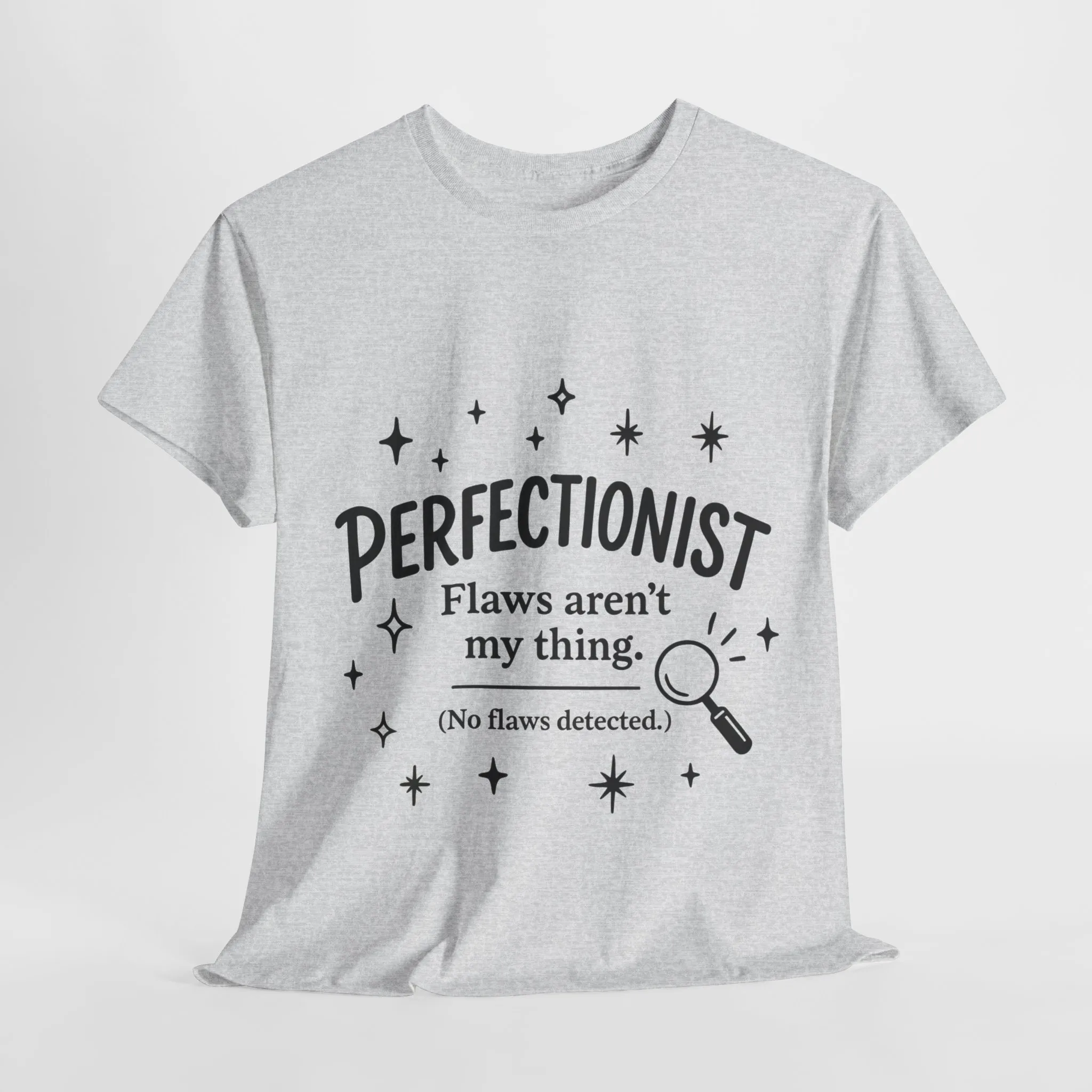 Funny Perfectionist T-Shirt for Women, No Flaws Detected Graphic Tee, Minimalist Humor Shirt, Gift for OCD, Flawless Queen - Image 7