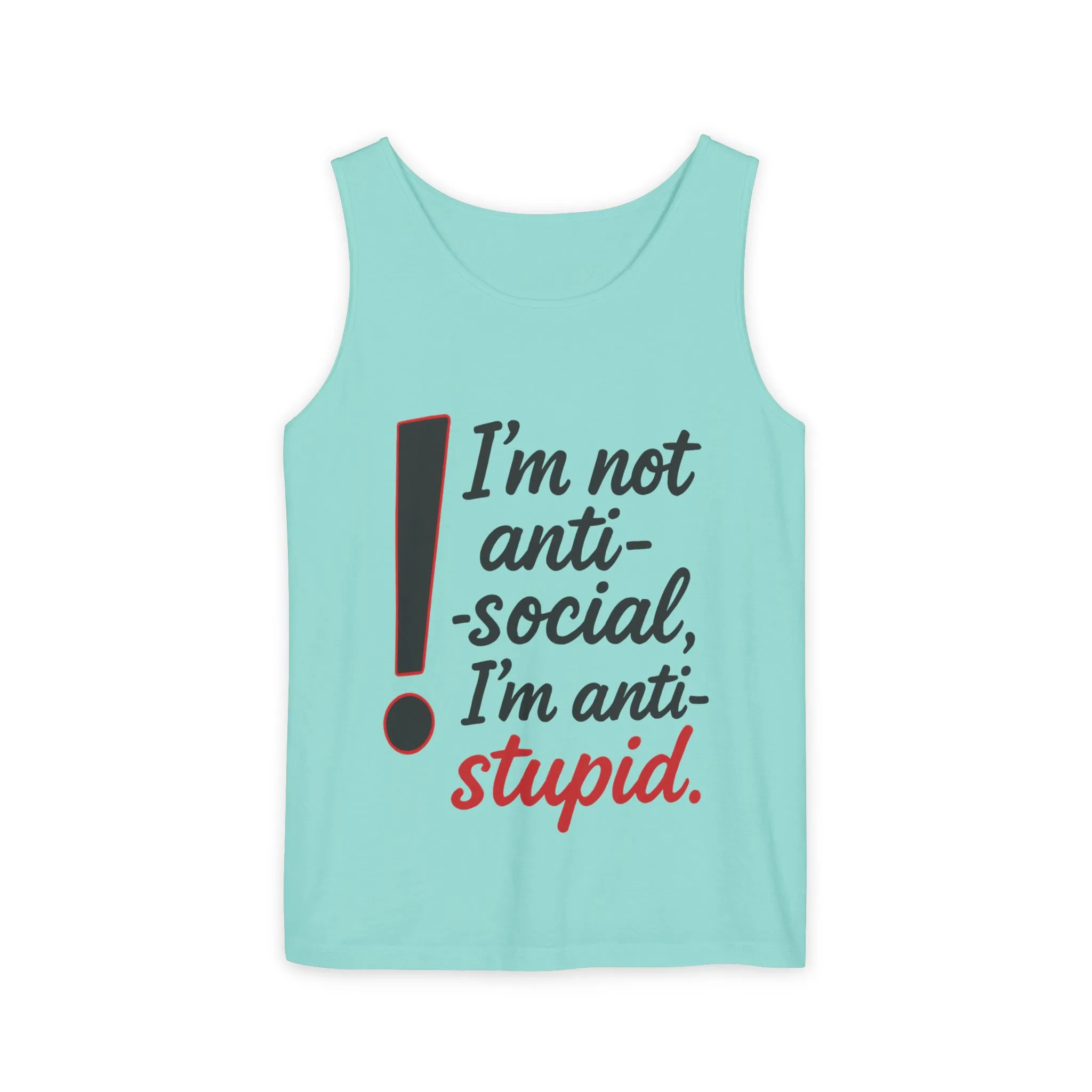 Snarky Anti-Social Mens Tank Top, Funny Summer Apparel, Mens Gift, Beachwear, Humorous Mens Tee, Graphic Tee for Introverts & Thinkers - Image 11