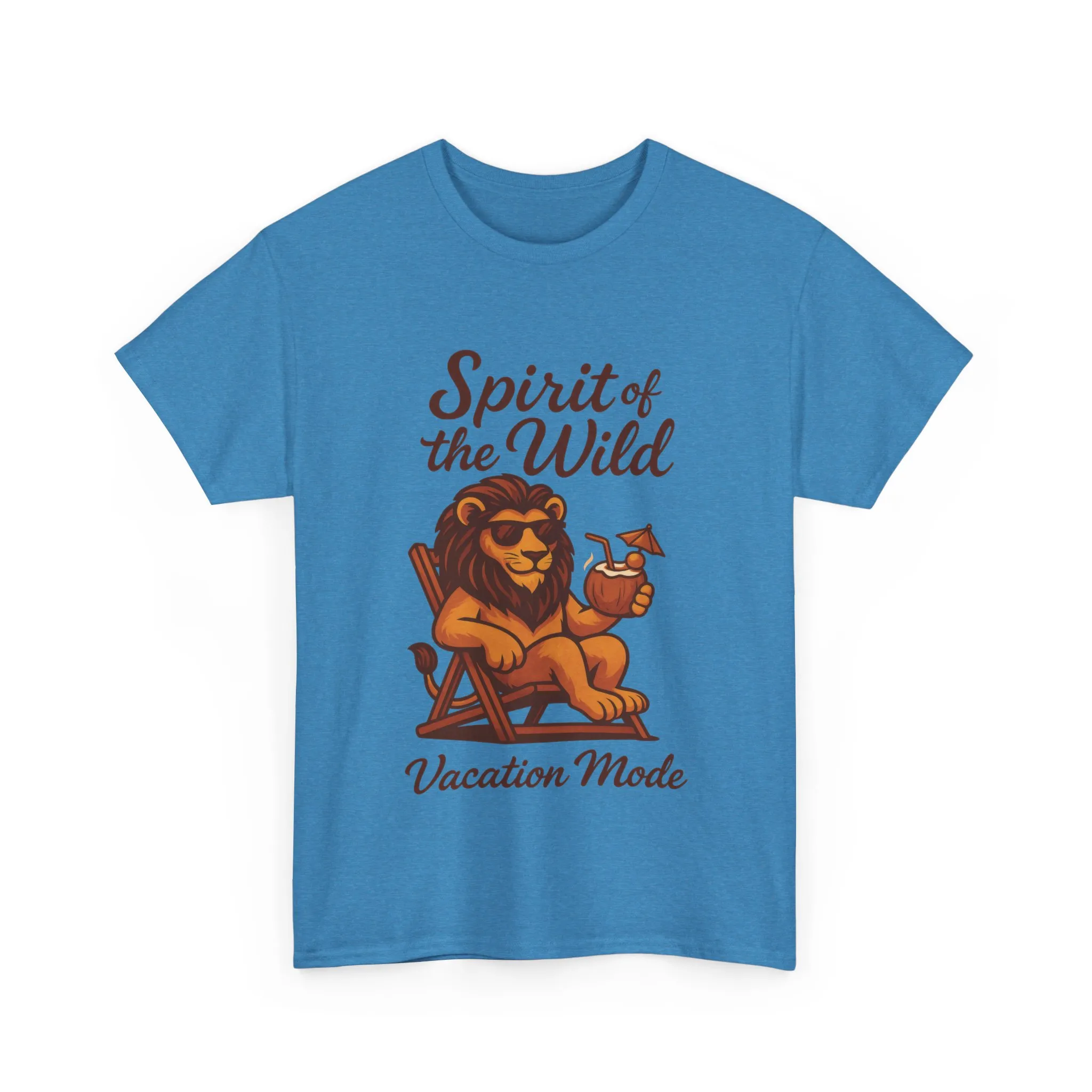 Spirit of the Wild Lion Shirt for Men - Vacation Mode Funny Summer Tee - Relaxed Jungle King Graphic, Vacation Mode, Perfect for Vacations - Image 19
