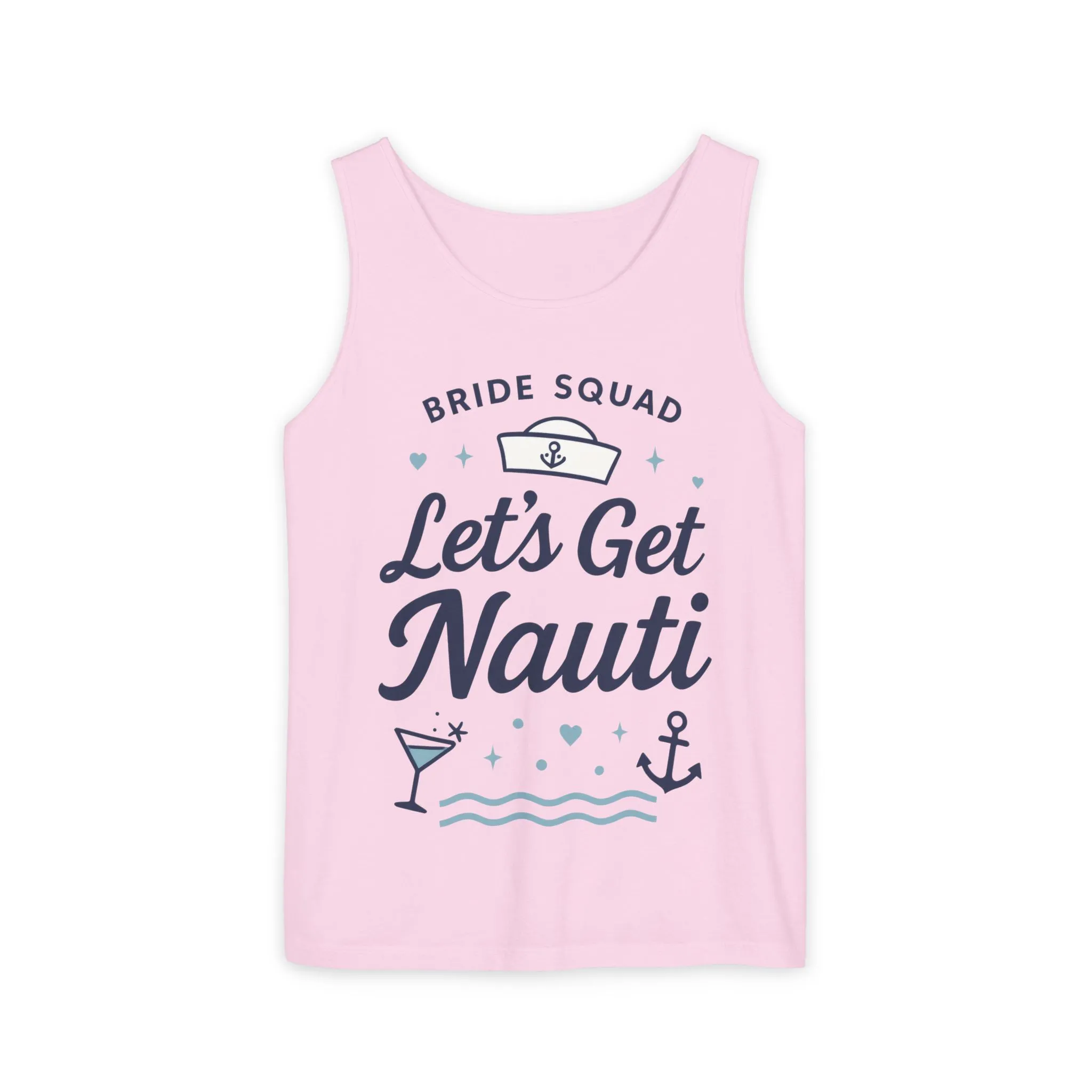 Lets Get Nauti Tank Top, Nautical Bachelorette Party Tee, Bride Squad Gift, Bridesmaid Hen Party Top, Fun Nautical Wedding Shirt - Image 17