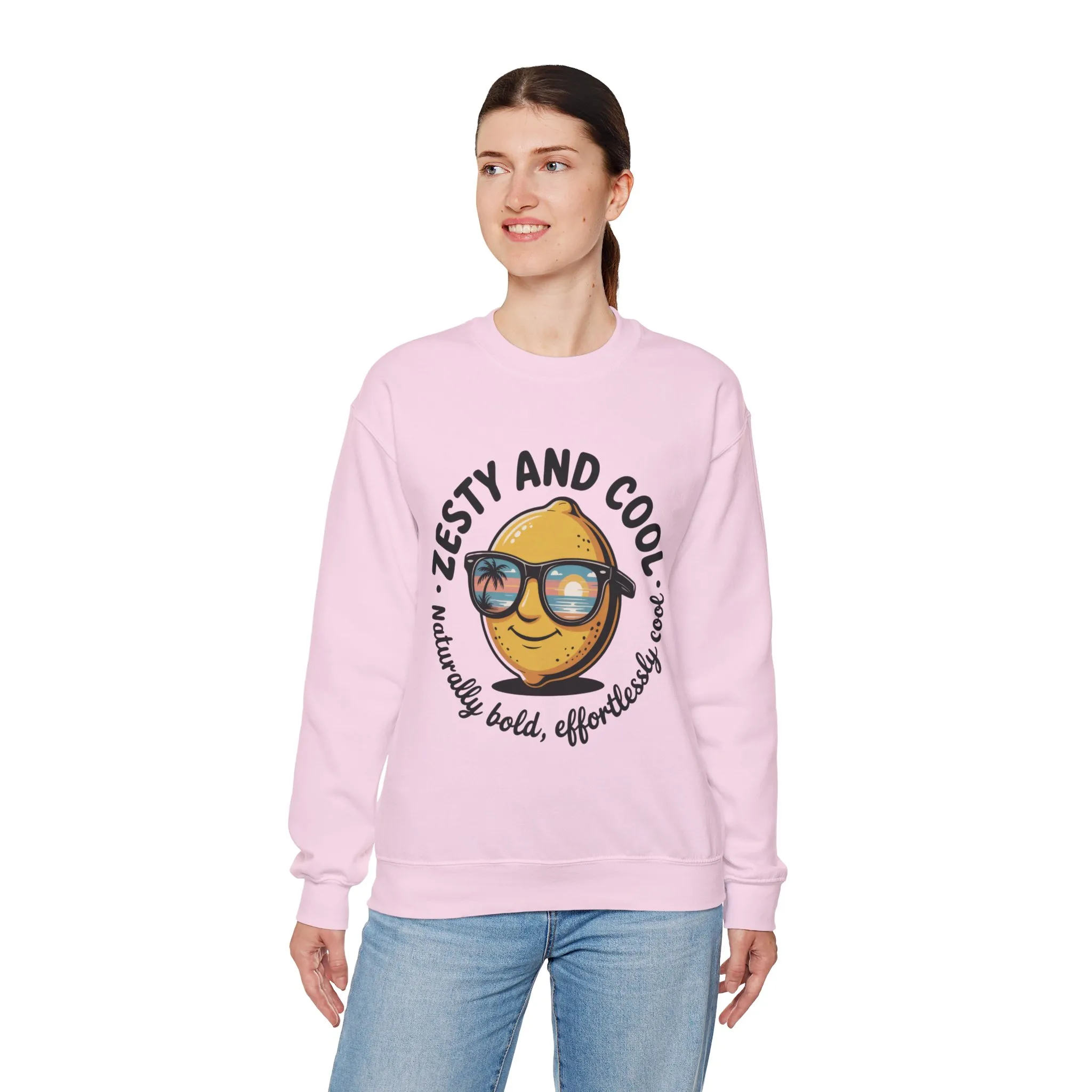 Zesty and Cool Crewneck Sweatshirt, Womens Lemon Sweatshirt for Casual Wear, Trendy Gift, Summer Vibes, Comfortable Apparel - Image 21