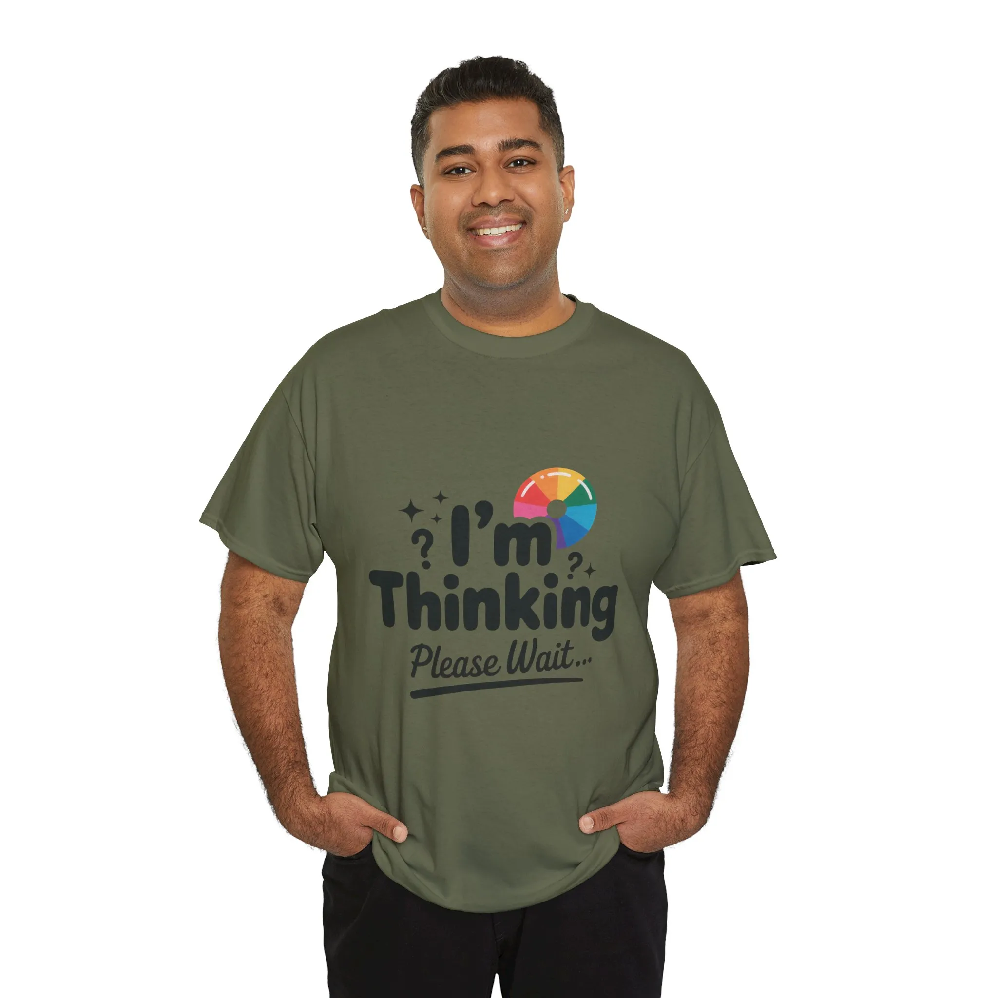 Funny - Im Thinking Please Wait - Mens T-Shirt, Cute Geeky Gift for Introverts, Programmers, Designers, Fun Humor Shirt, Gift for Adults - Image 15