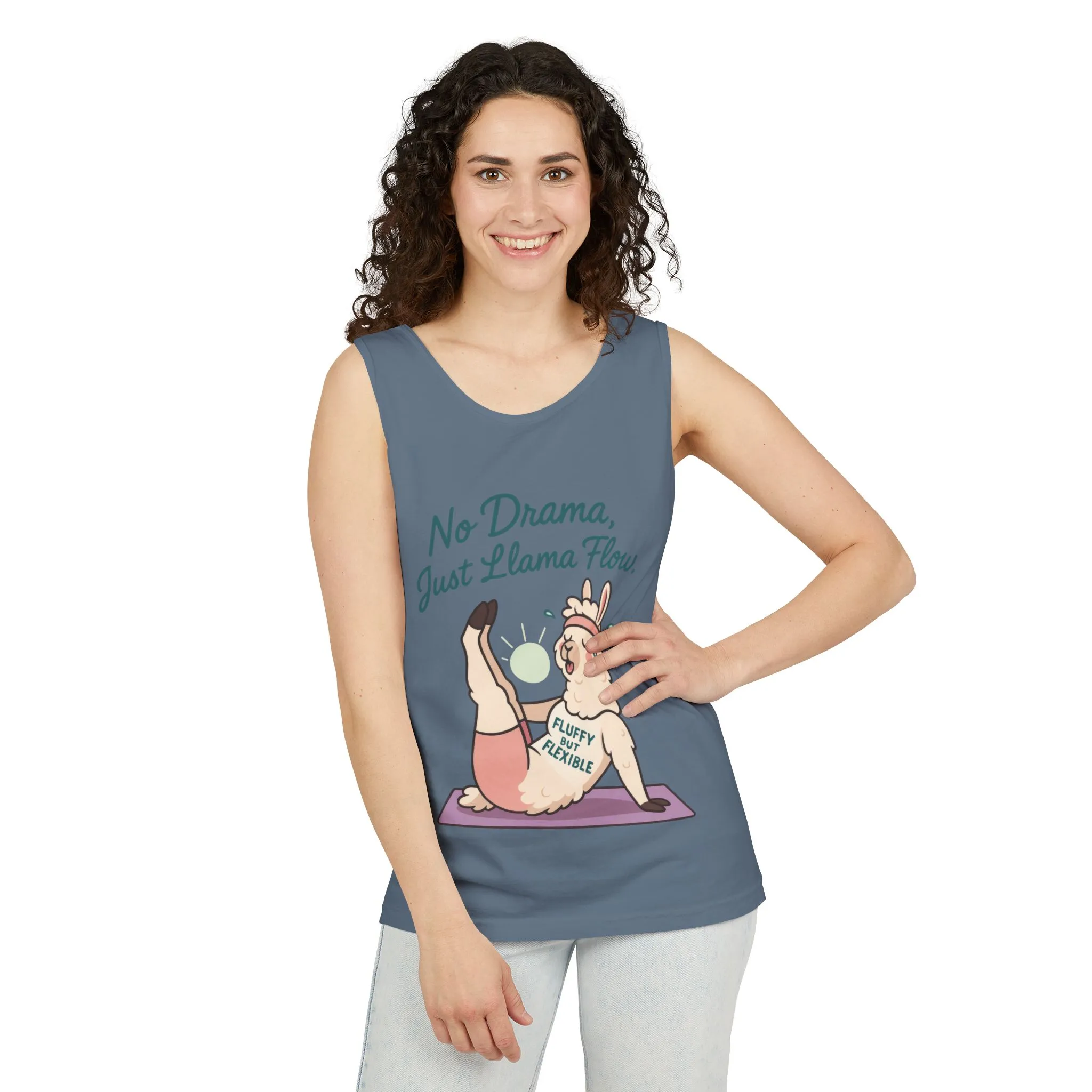 Llama Yoga Tank Top, Funny Yoga Llama Tank for Women, Gift for Yogis, Fun Yoga T-Shirt for Animal Lovers, Funny Workout Top, Summer Wear - Image 12