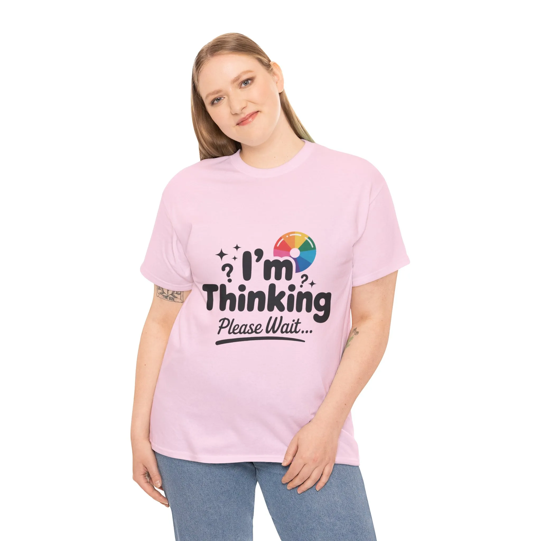 Funny - Im Thinking Please Wait - T-Shirt for Women, Cute Geeky Gift for Introverts, Programmers, Designers, Fun Humor Shirt - Image 24