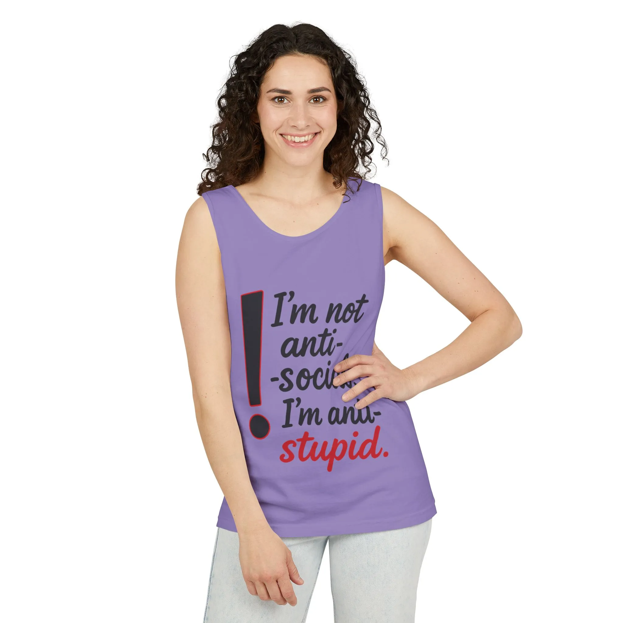 Anti-Social Womens Tank Top, Funny Graphic Summer Apparel, Beachwear, Humorous Womens Tee, Graphic Tee for Introverts & Thinkers - Image 27