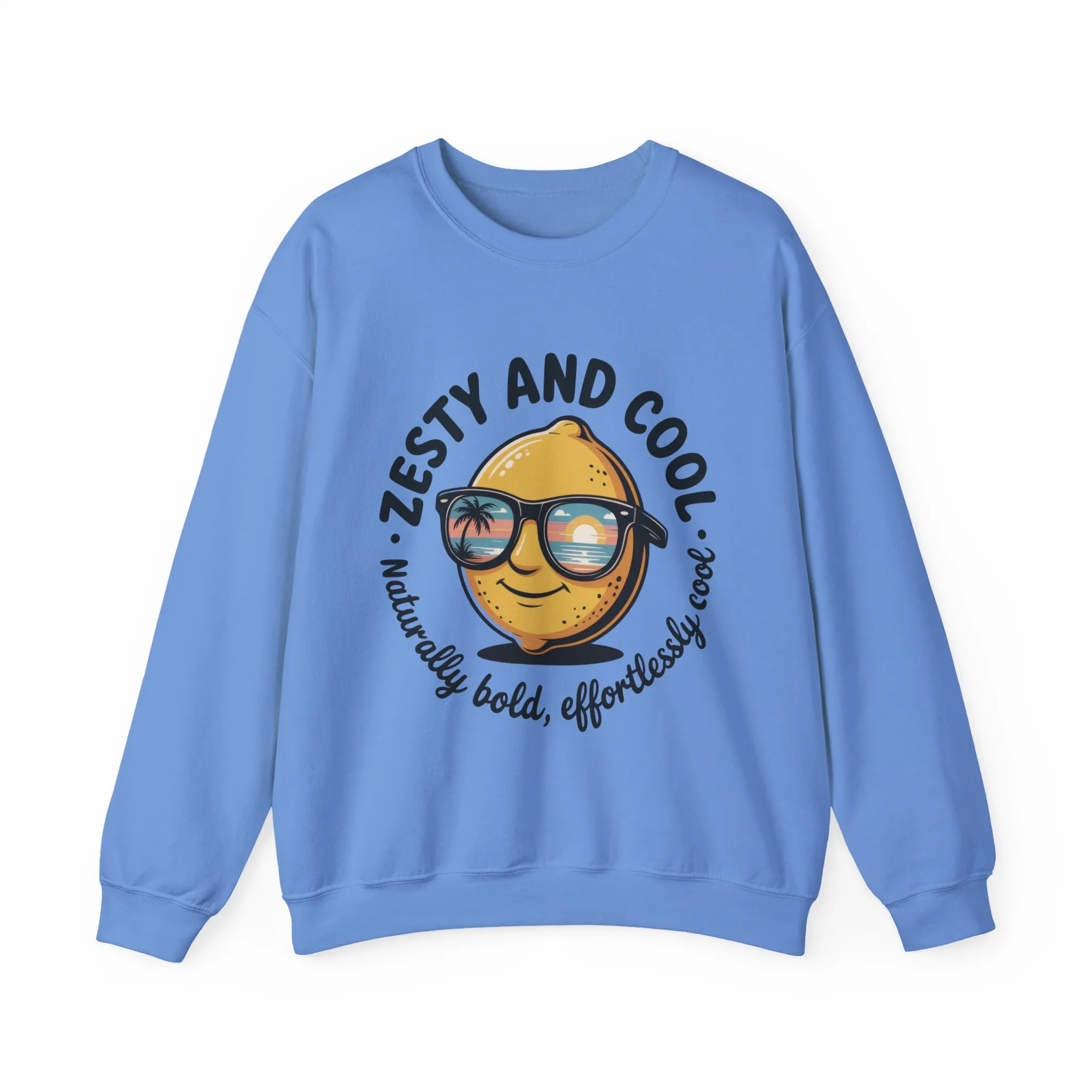 Zesty Lemon Mens Crewneck Sweatshirt - Fun Gift for Friends, Cool Casual Style, Summer Vibes, Mens Graphic Apparel, Perfect for Relaxing - Image 34