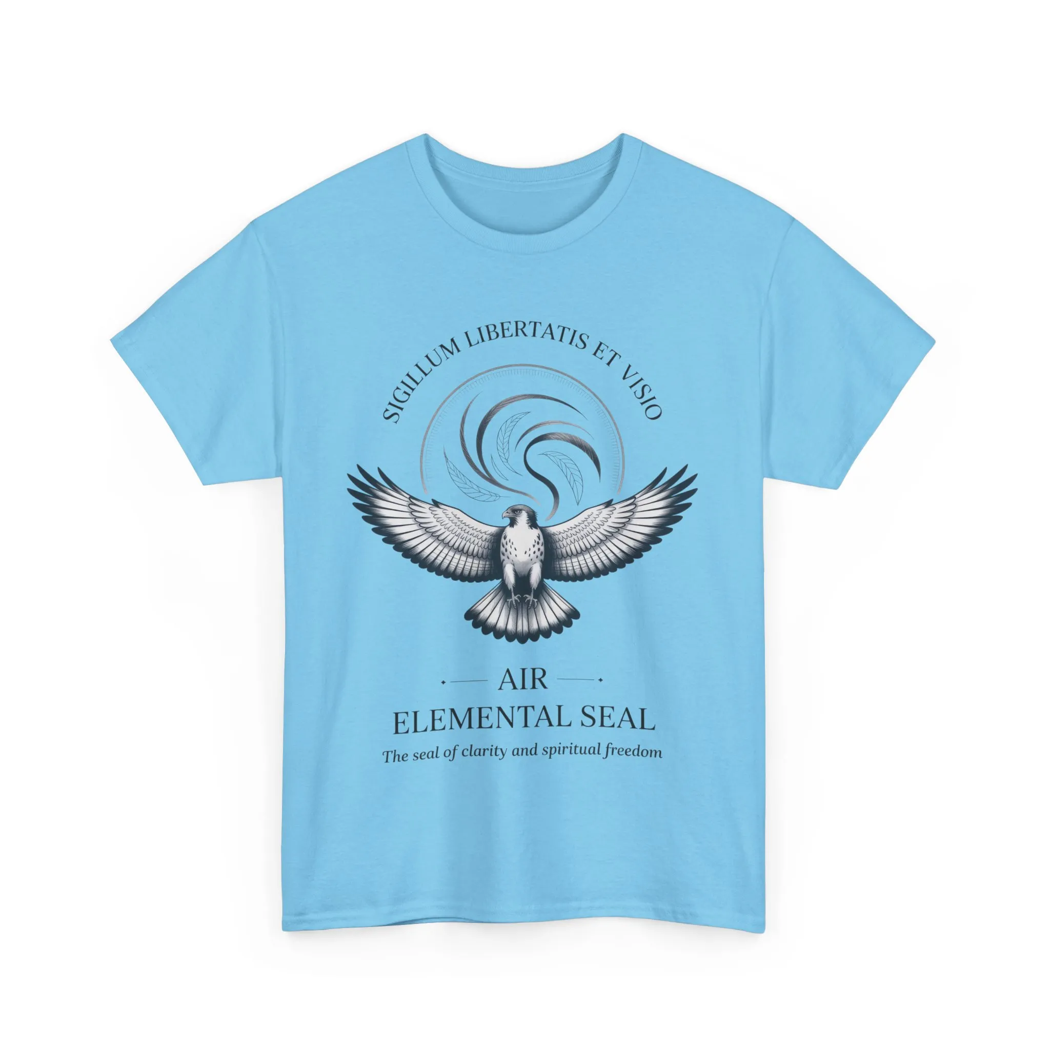 Air Elemental Seal Unisex Cotton Tee, Clarity & Spiritual Freedom Symbol Tee, Unisex Elemental Shirt, Vision Totem Gift, Spiritual Gift - Image 25