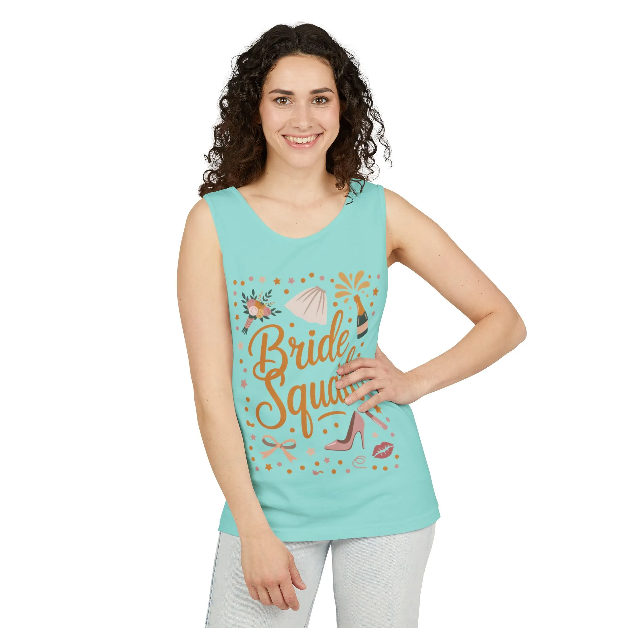 Bride Squad Tank Top, Bachelorette Party T-Shirt, Bridesmaid Wedding Tee, Hen Party Matching Shirts, Bridal Shower, Gift for Bridesmaids - Image 22