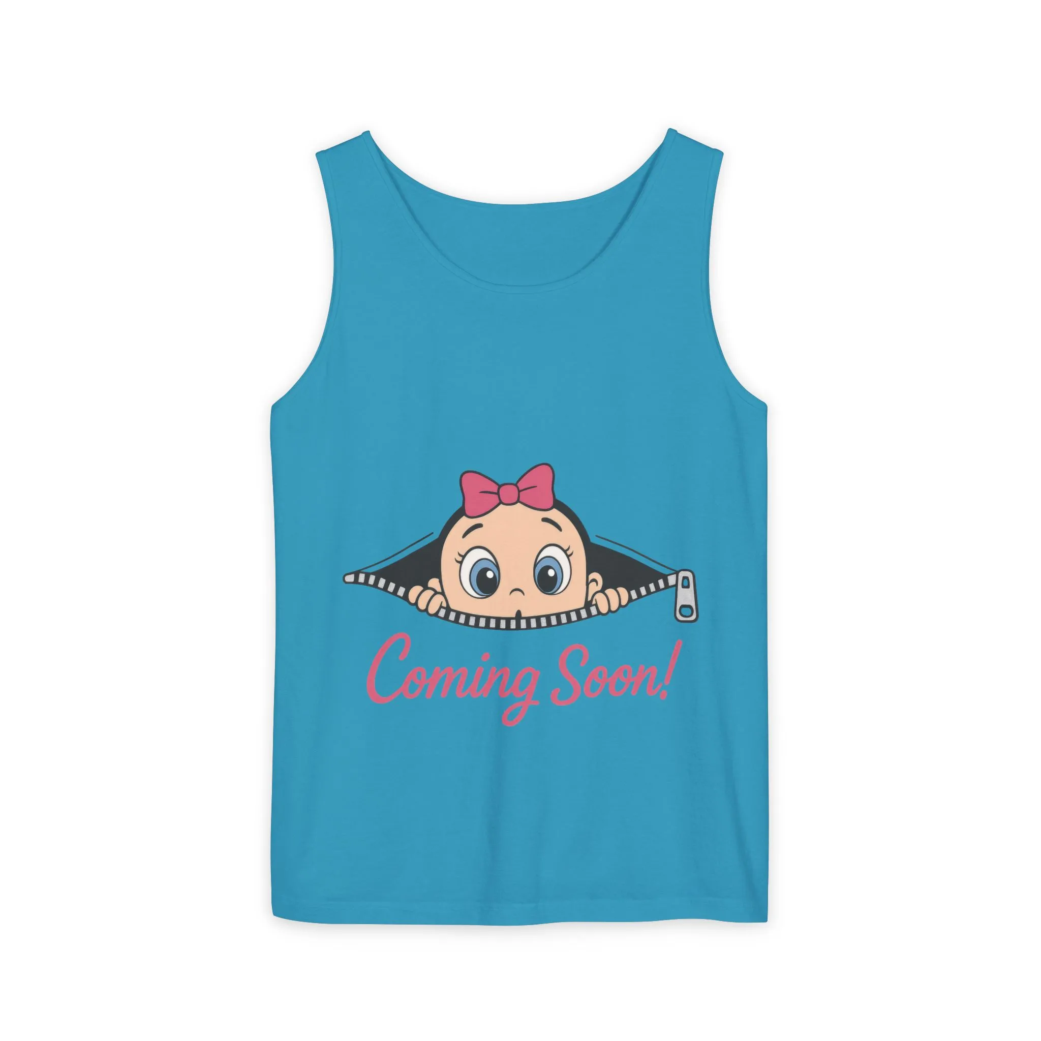 Coming Soon Maternity Tank Top, Cute Baby Girl Pregnancy Announcement Shirt, Expecting Mom Gift, Gender Reveal Tank, Baby Shower Gift - Image 13