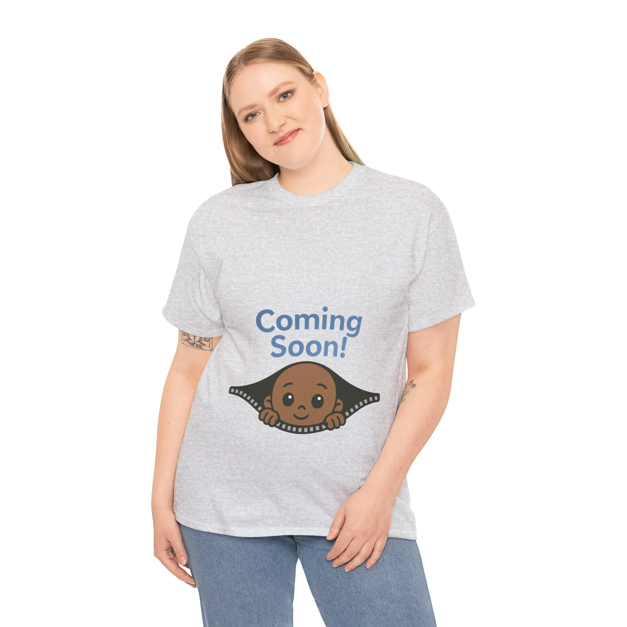 Coming Soon Maternity Tee, Cute Baby Boy Pregnancy Announcement Tee, Funny Expecting Mom Gift, Gender Reveal Tee, Baby Shower Top - Image 9
