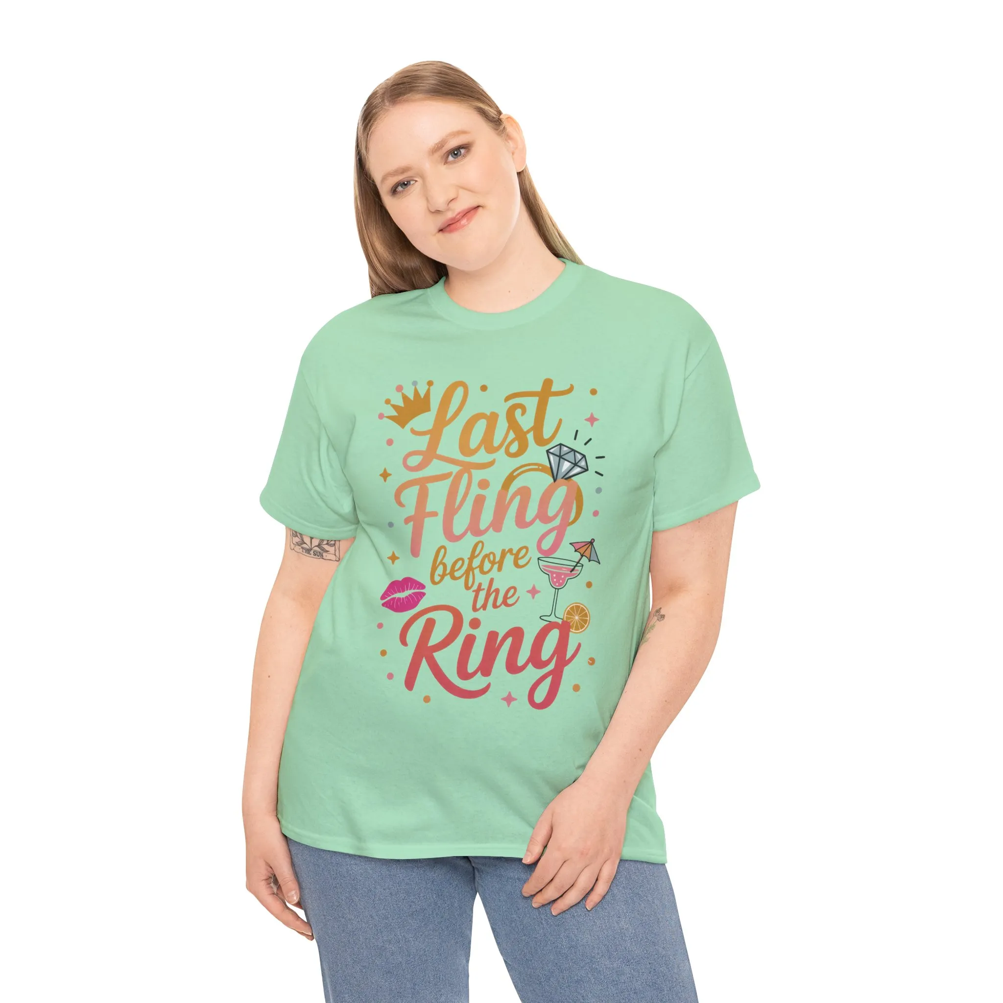 Last Fling Before the Ring T-Shirt, Bachelorette Party Tee, Bridesmaid Wedding Tee, Hen Party Matching Top, Bridal Shower, Bridesmaids Gift - Image 15