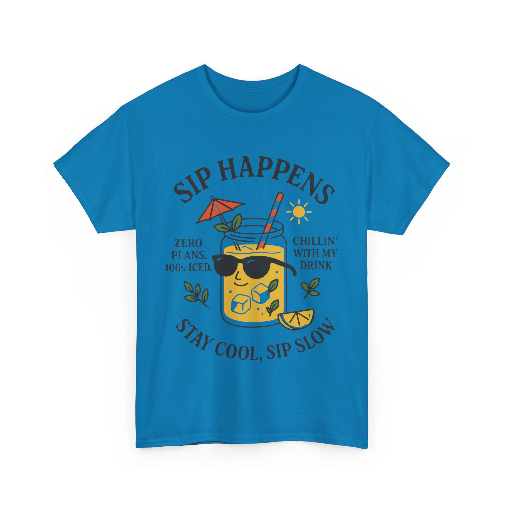 Sip Happens Womens T-Shirt, Funny Summer Drink Graphic Tee, Stay Cool Sip Slow Lemonade Shirt, , Beach Wear, BBQ Parties, Chill Summer Vibes - Image 16