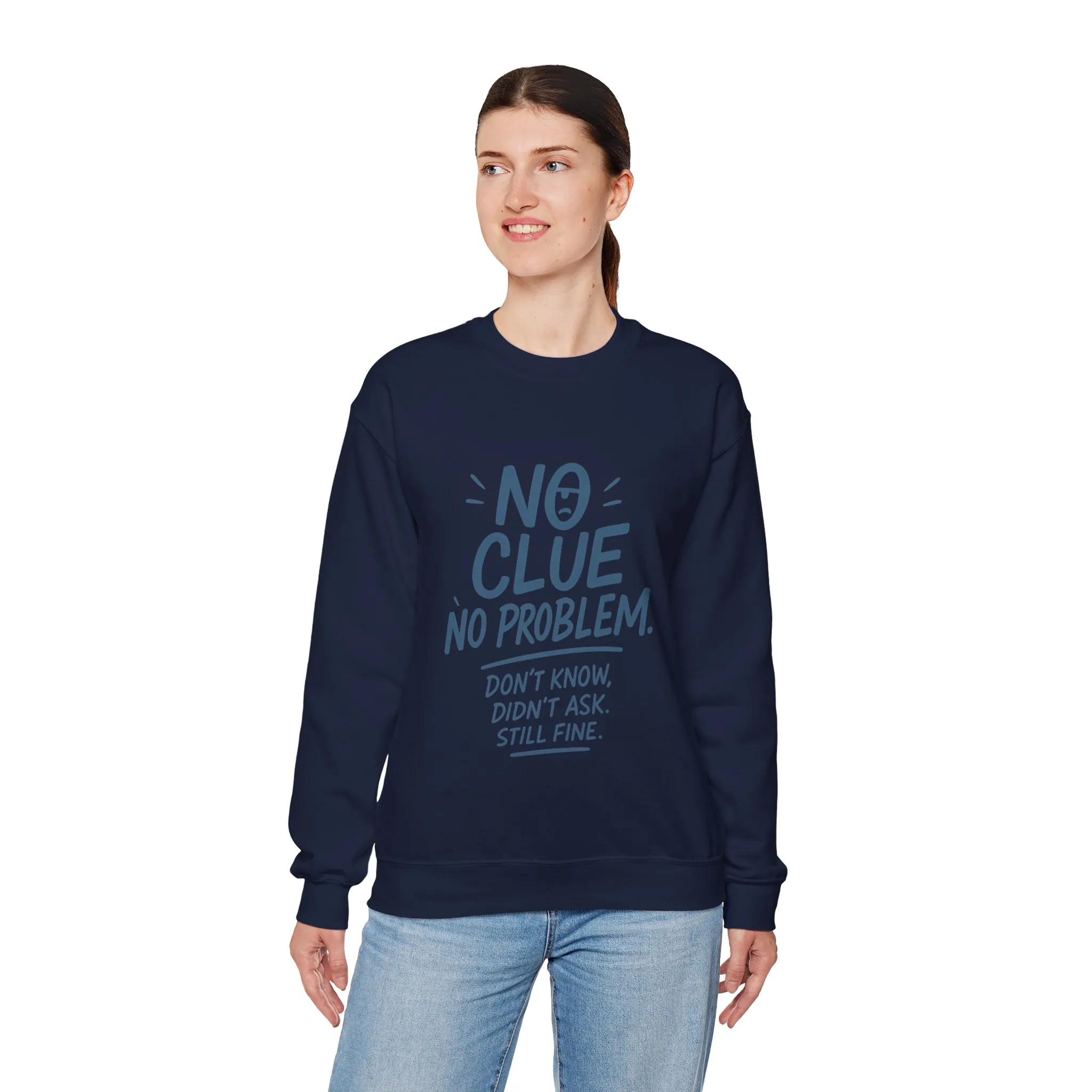 Funny No Clue Womens Crewneck Sweatshirt, No Problem Quote, Dont Know Diddt Ask Graphic Sweatshirt, Gift for Her, Cozy Relaxed Fit Pullover - Image 24