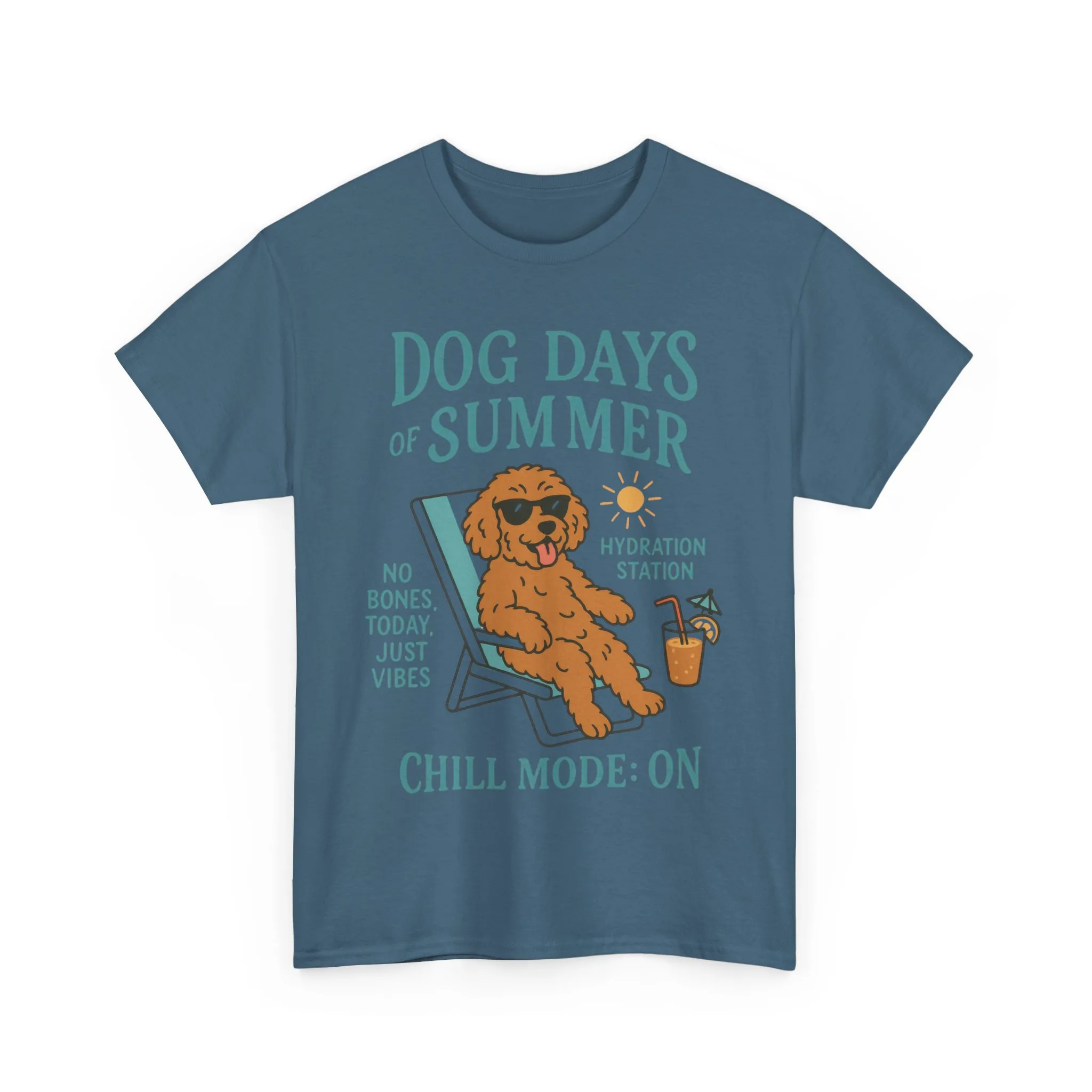 Dog Days of Summer Shirt, Funny Cute Dog Graphic Womens T-Shirt, Chill Mode ON Tee, Summer Puppy Vibes Gift, Dog Lover Gift - Image 34