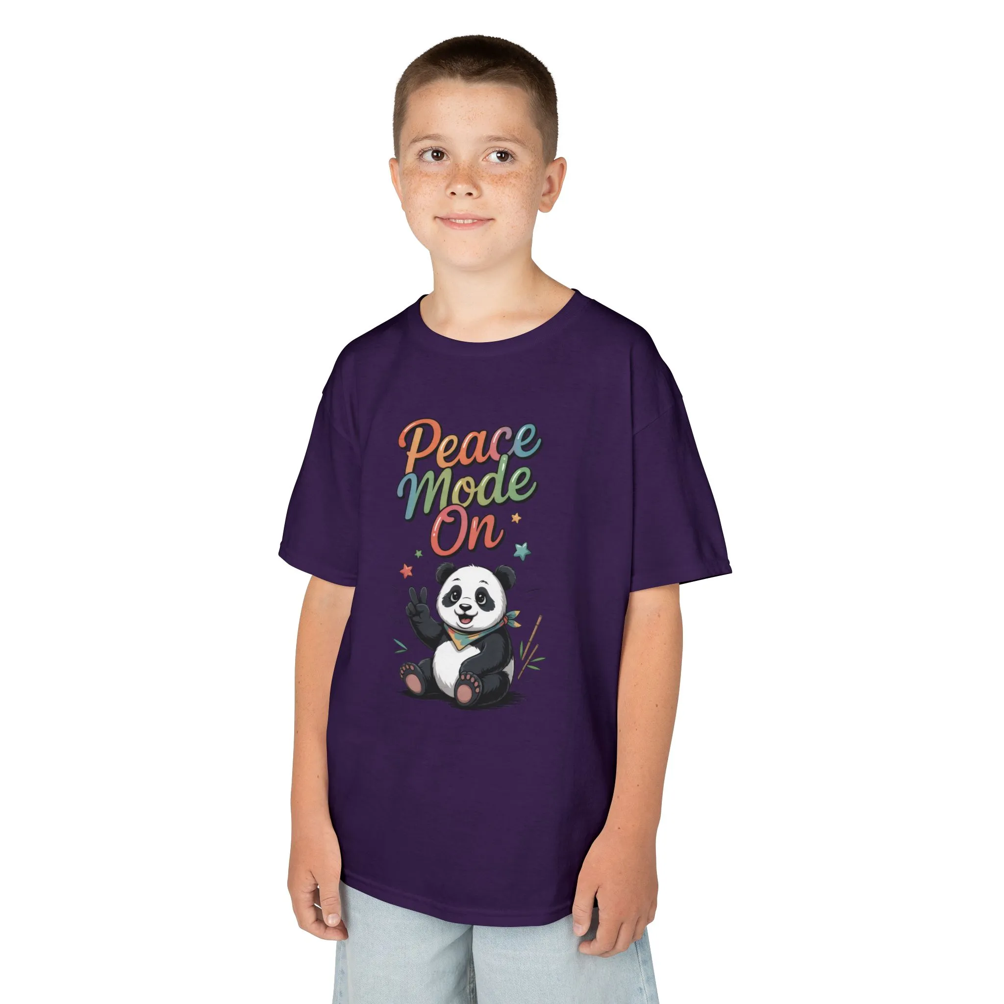 Peace Mode On Kids Tee, Cute Panda Shirt, Fun Gift for Children, Peace-Themed Apparel, Perfect for Birthdays, Casual Wear - Image 21