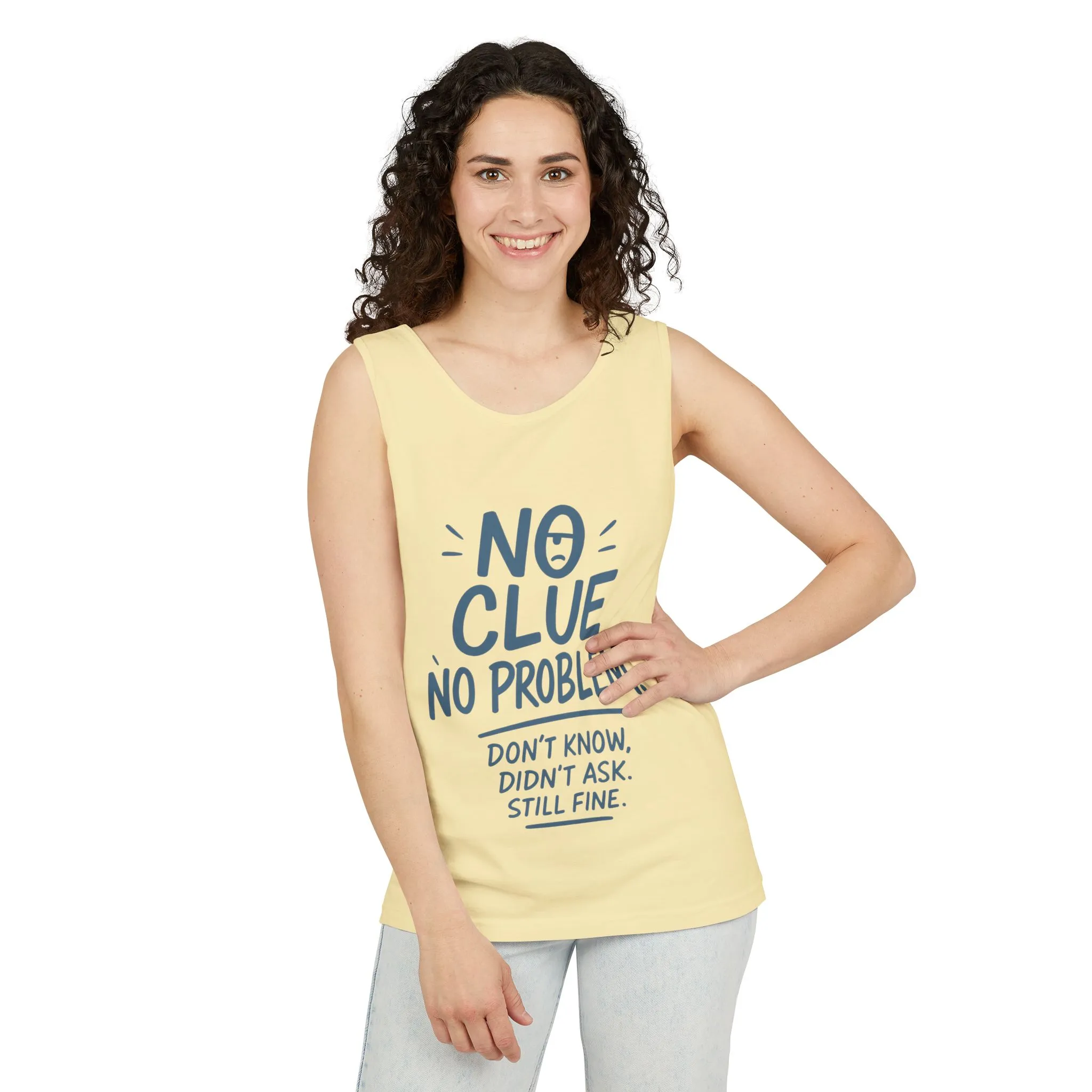 Funny No ClueWomens Tank Top, No Problem Quote Shirt, Dont Know Didnt Ask Graphic Tee, Gift for Her, Humorous Tee, Workout Sleeveless Shirt - Image 22