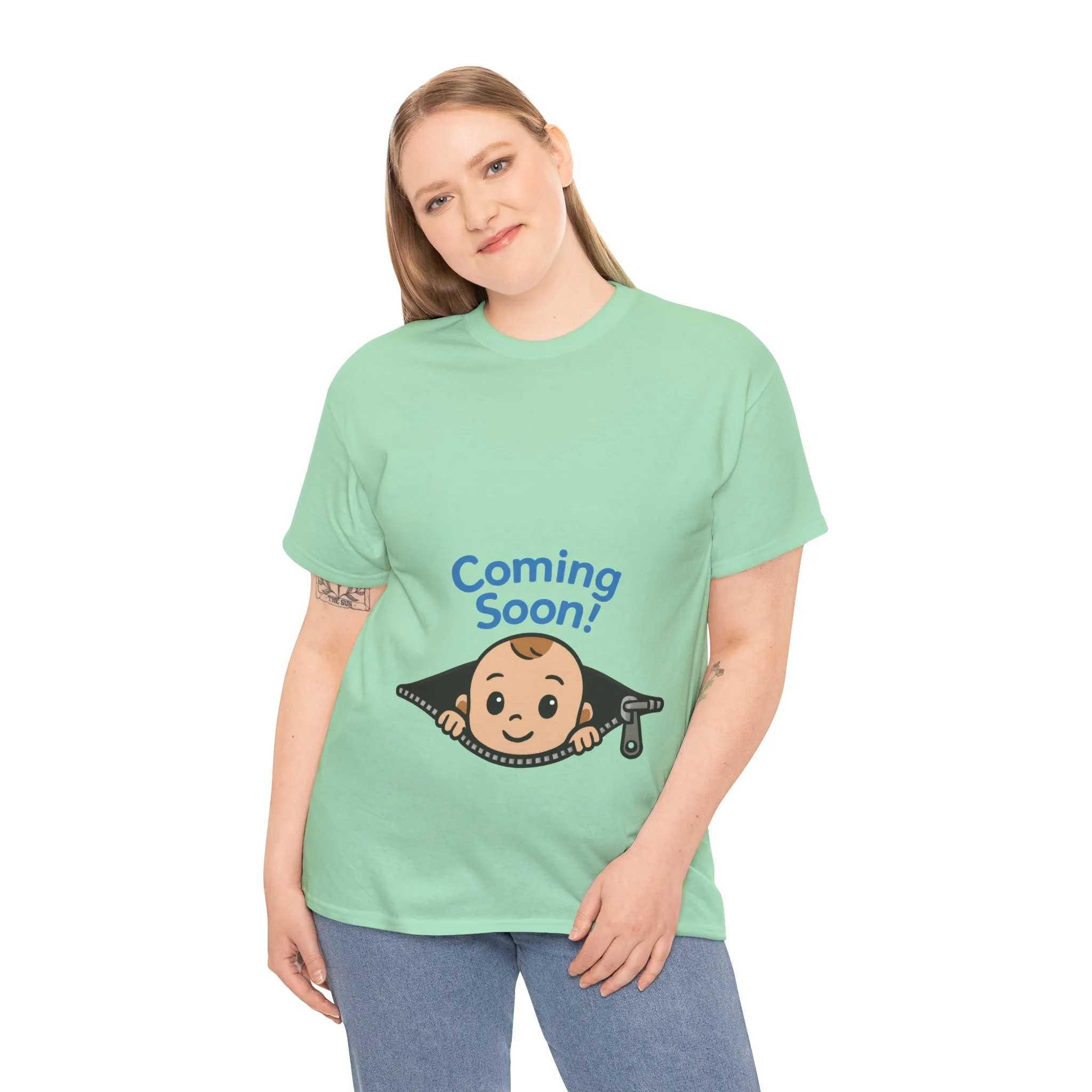 Coming Soon Maternity Tee, Cute Baby Boy Pregnancy Announcement Tee, Funny Expecting Mom Gift, Gender Reveal Tee, Baby Shower Top - Image 12