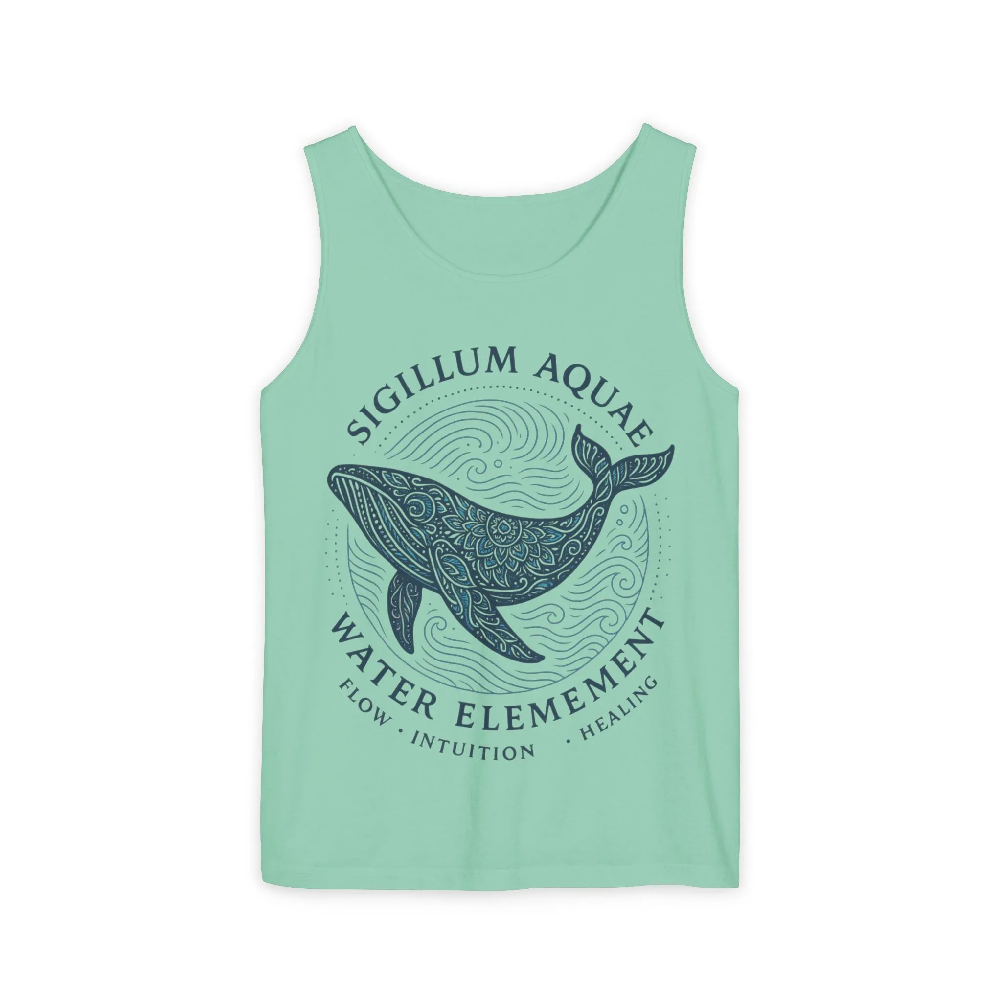 Water Element Whale Tank Top, Sigillum Aquae Symbol, Spiritual Ocean Totem Tee, Nature Energy Tee, Beachwear, Mindfulness Fashion - Image 10