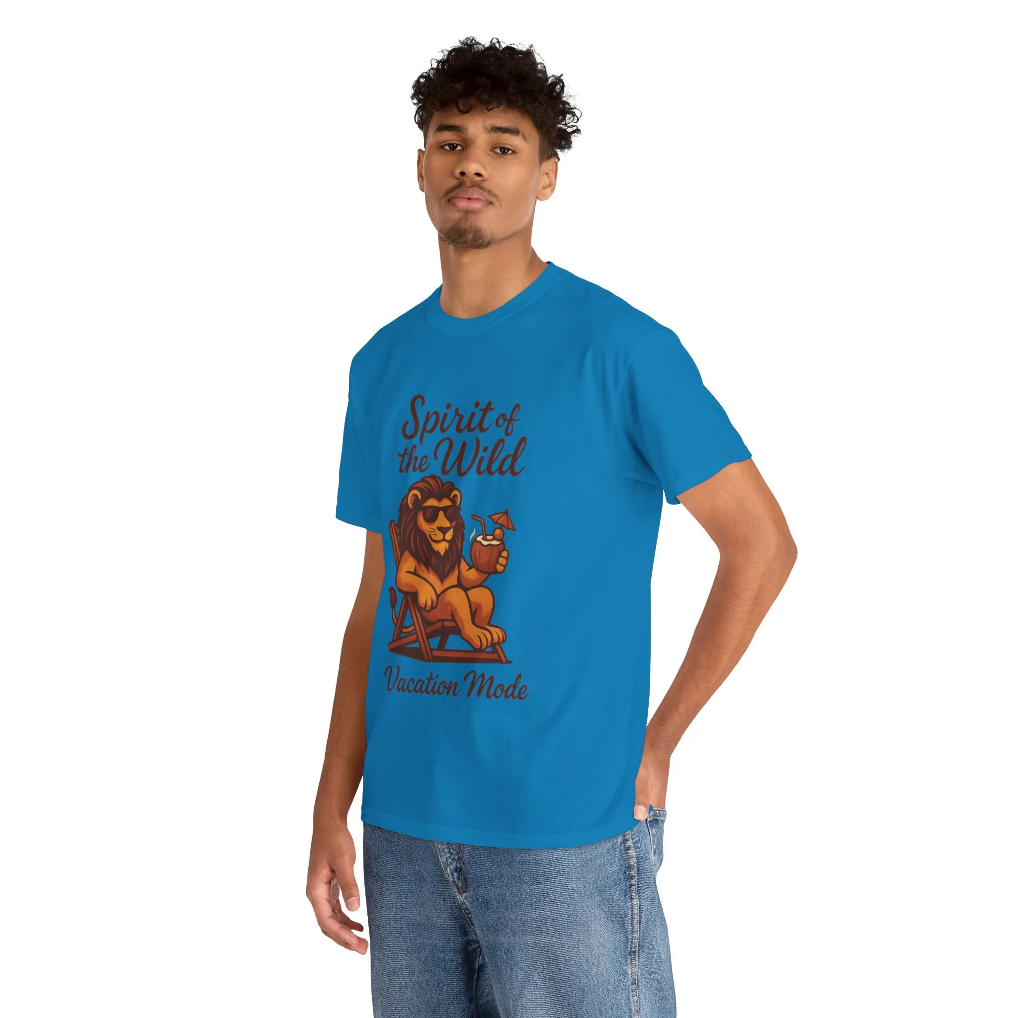 Spirit of the Wild Lion Shirt for Men - Vacation Mode Funny Summer Tee - Relaxed Jungle King Graphic, Vacation Mode, Perfect for Vacations - Image 24