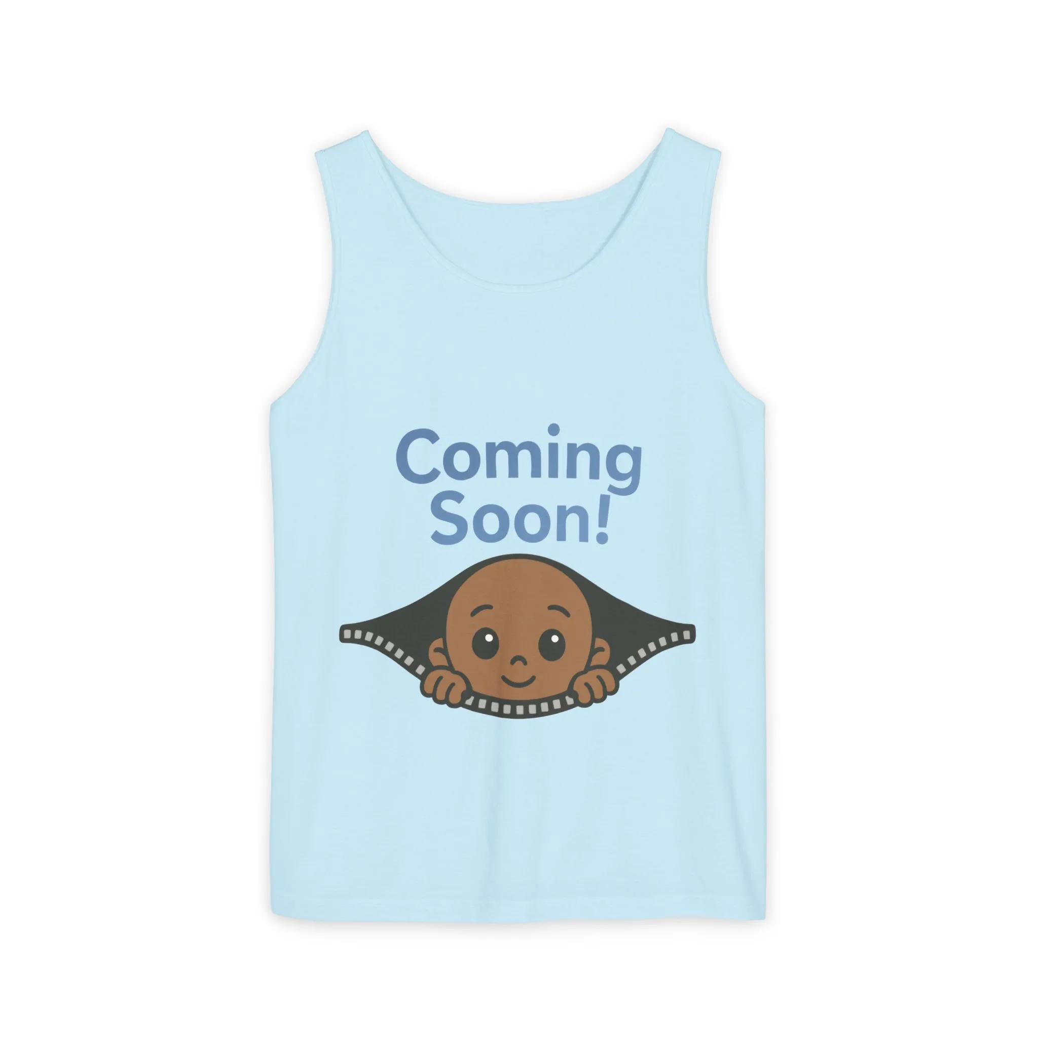 Coming Soon Maternity Tank Top, Cute Baby Boy Pregnancy Announcement Tee, Funny Expecting Mom Gift, Gender Reveal Tee, Baby Shower Top - Image 2