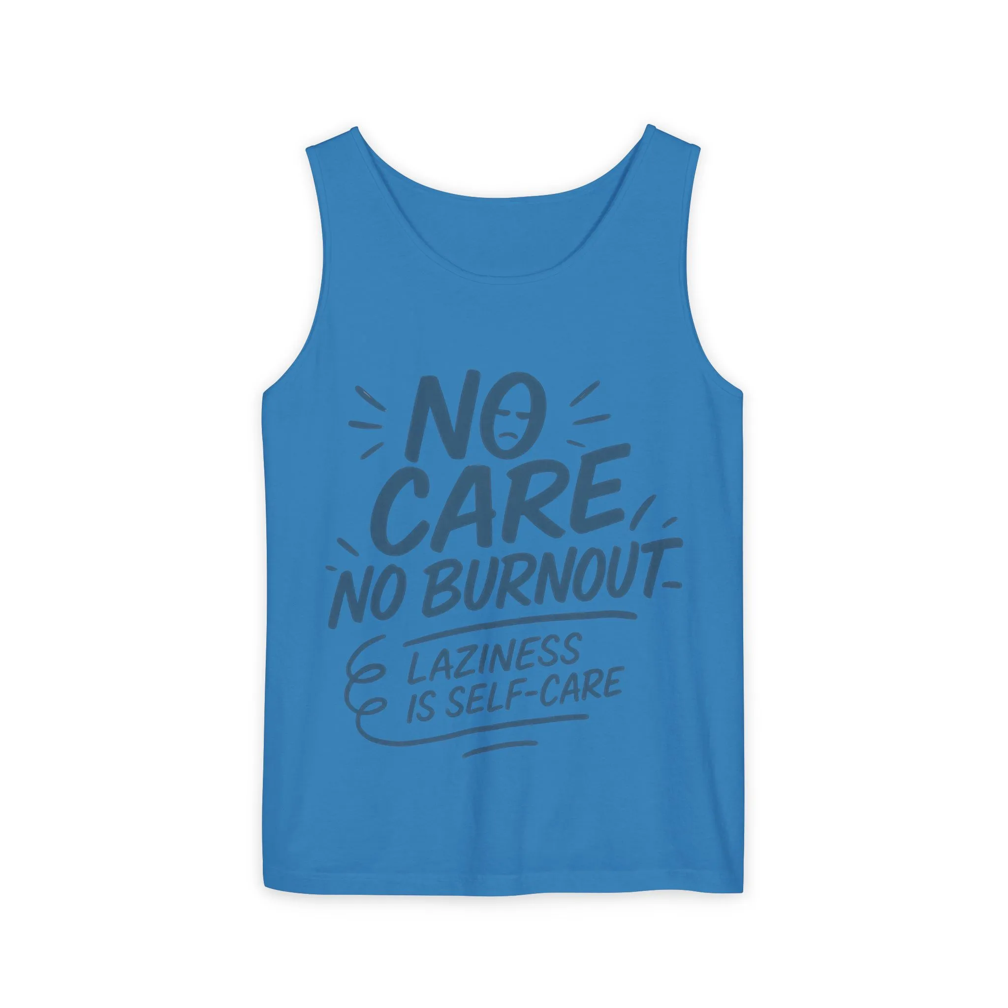 No Care No Burnout Womens Tank Top, Funny Self-Care Quote, Lazy Life Gym Workout Shirt, Casual Sleeveless Top, Relaxed Summer Apparel - Image 13