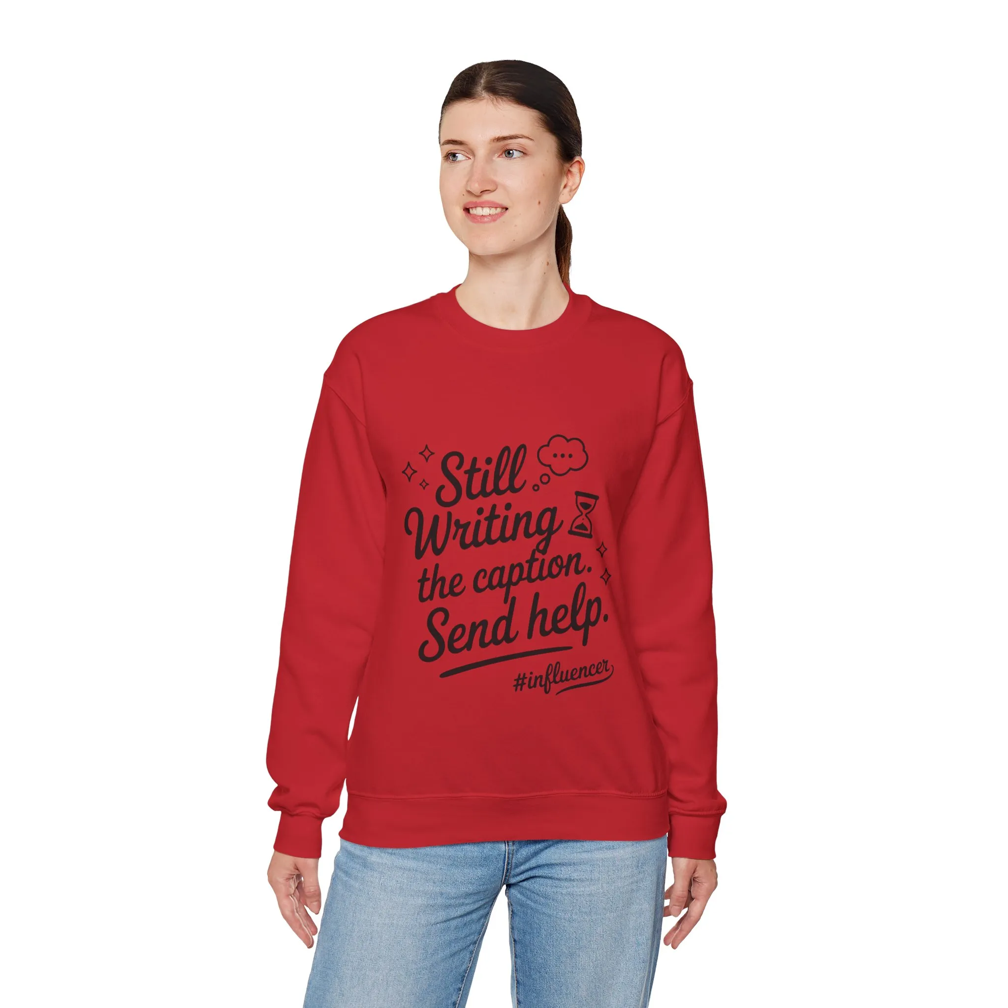 Funny Influencer Womens Sweatshirt, Cozy Oversized Crewneck, Social Media Humor Gift, Influencer Sweatshirt for Writers, social media gift - Image 27