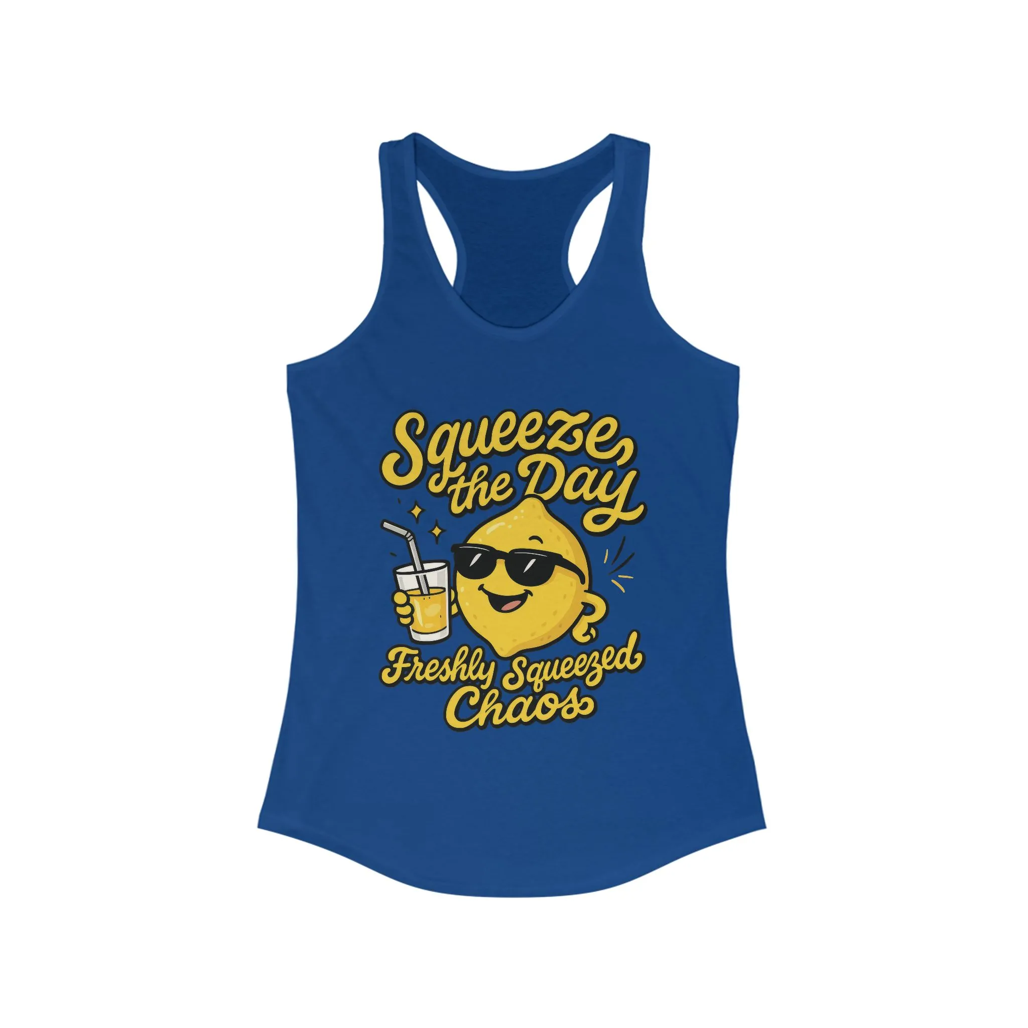 Freshly Squeezed Chaos Women's Racerback Tank Top, Fun Summer Apparel, Gift for Lemon Lovers, Cute Workout Top, Beach Ready, Casual Style - Image 9