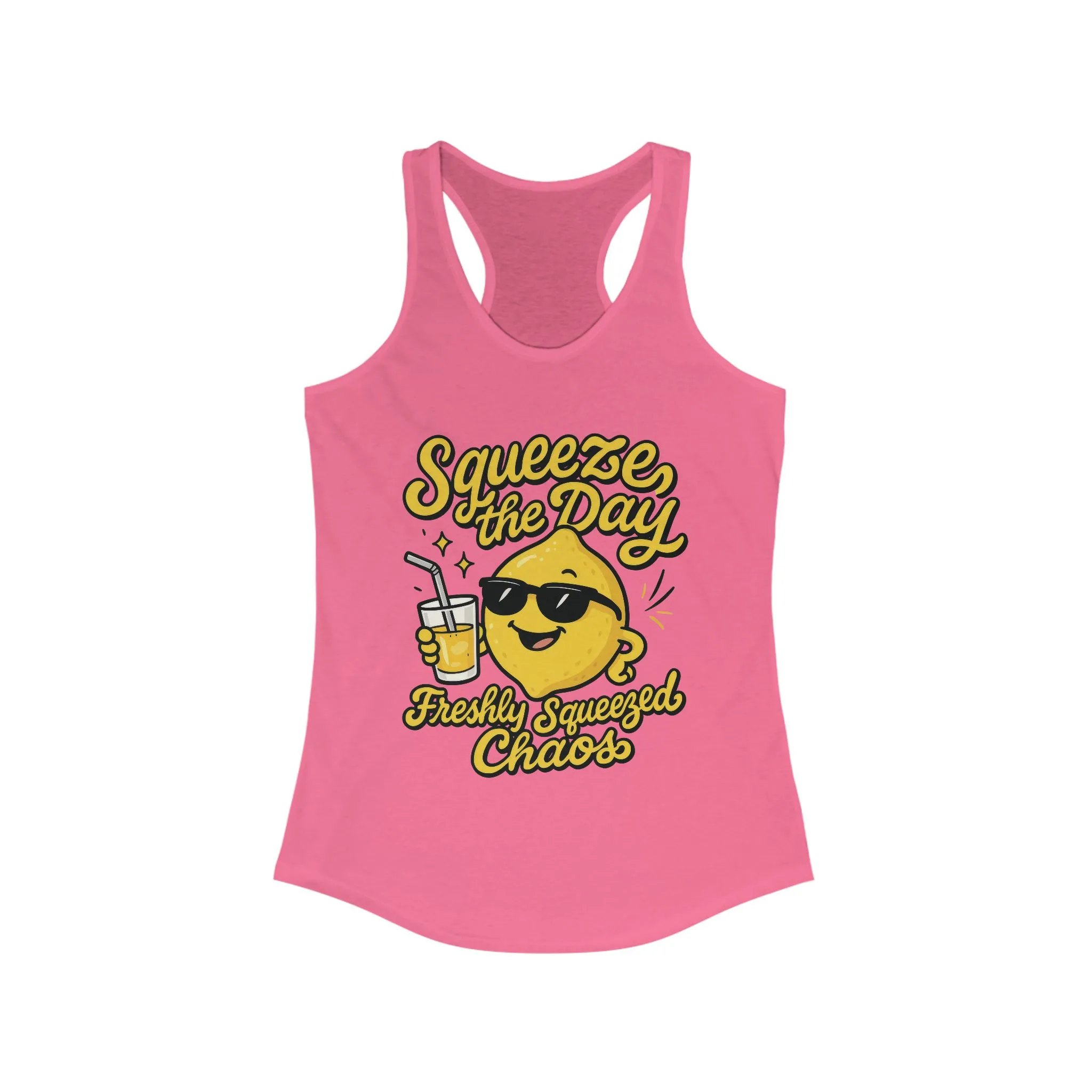 Freshly Squeezed Chaos Women's Racerback Tank Top, Fun Summer Apparel, Gift for Lemon Lovers, Cute Workout Top, Beach Ready, Casual Style - Image 17