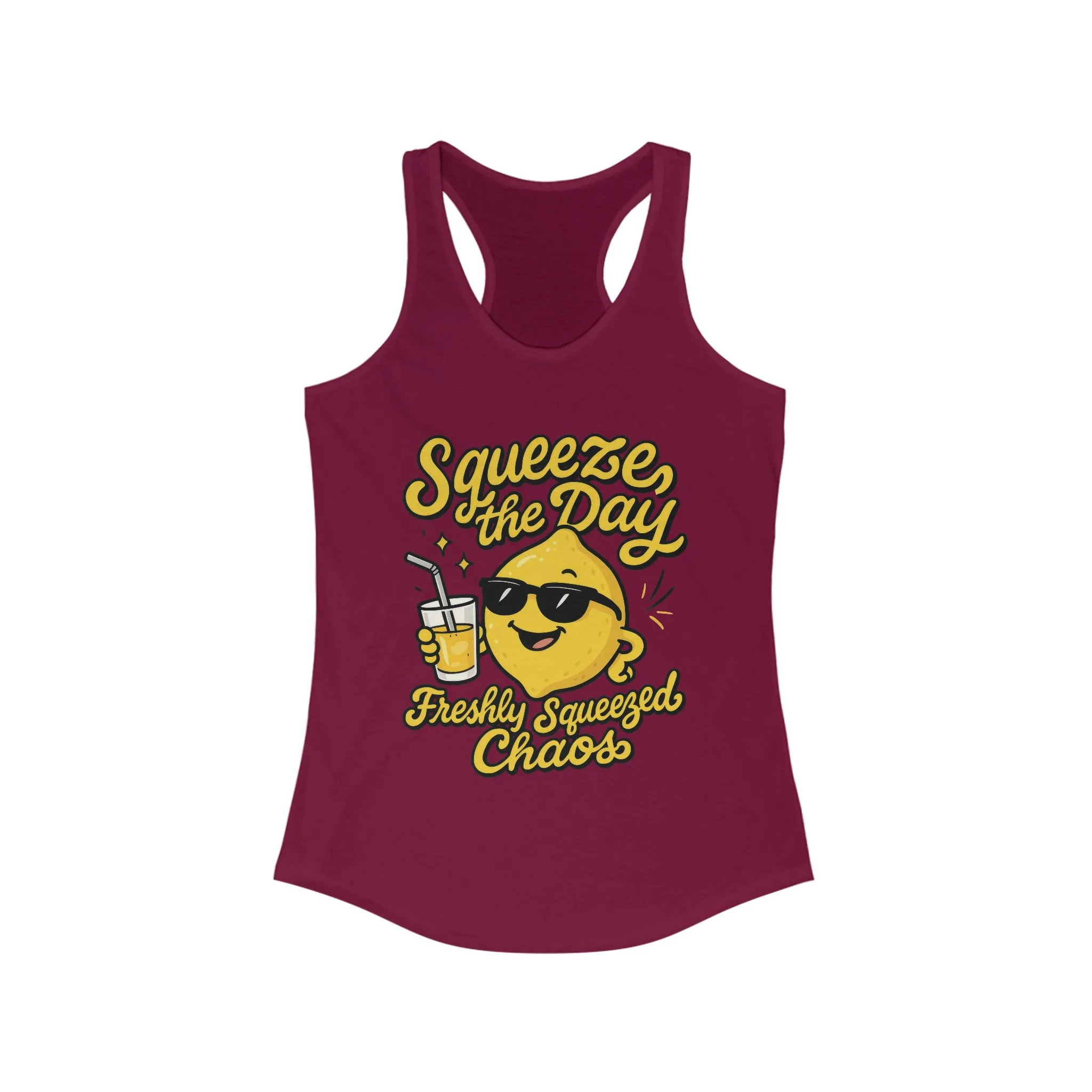 Freshly Squeezed Chaos Women's Racerback Tank Top, Fun Summer Apparel, Gift for Lemon Lovers, Cute Workout Top, Beach Ready, Casual Style - Image 19