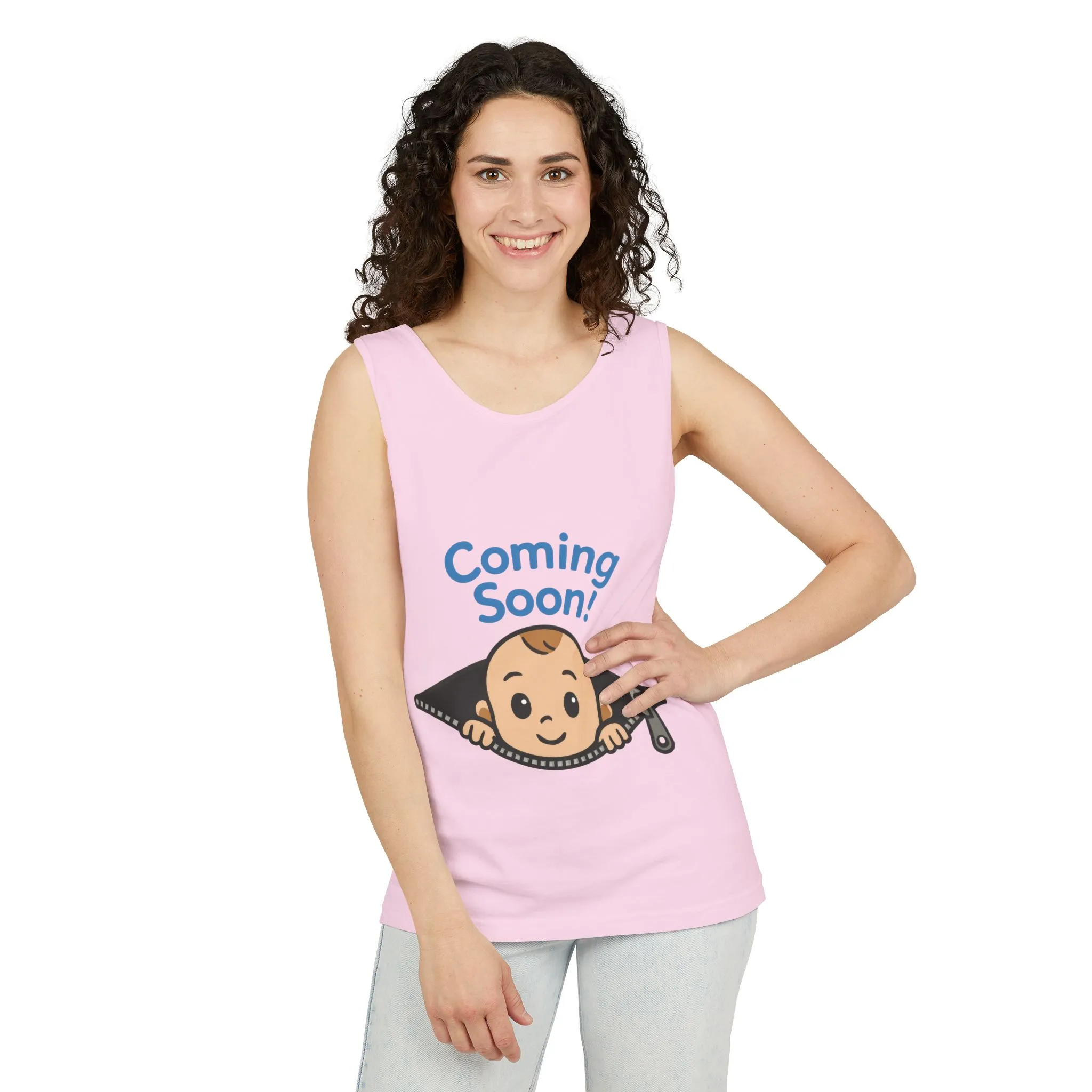 Coming Soon Maternity Tank Top, Cute Baby Boy Pregnancy Announcement Tee, Funny Expecting Mom Gift, Gender Reveal Tee, Baby Shower Top - Image 26