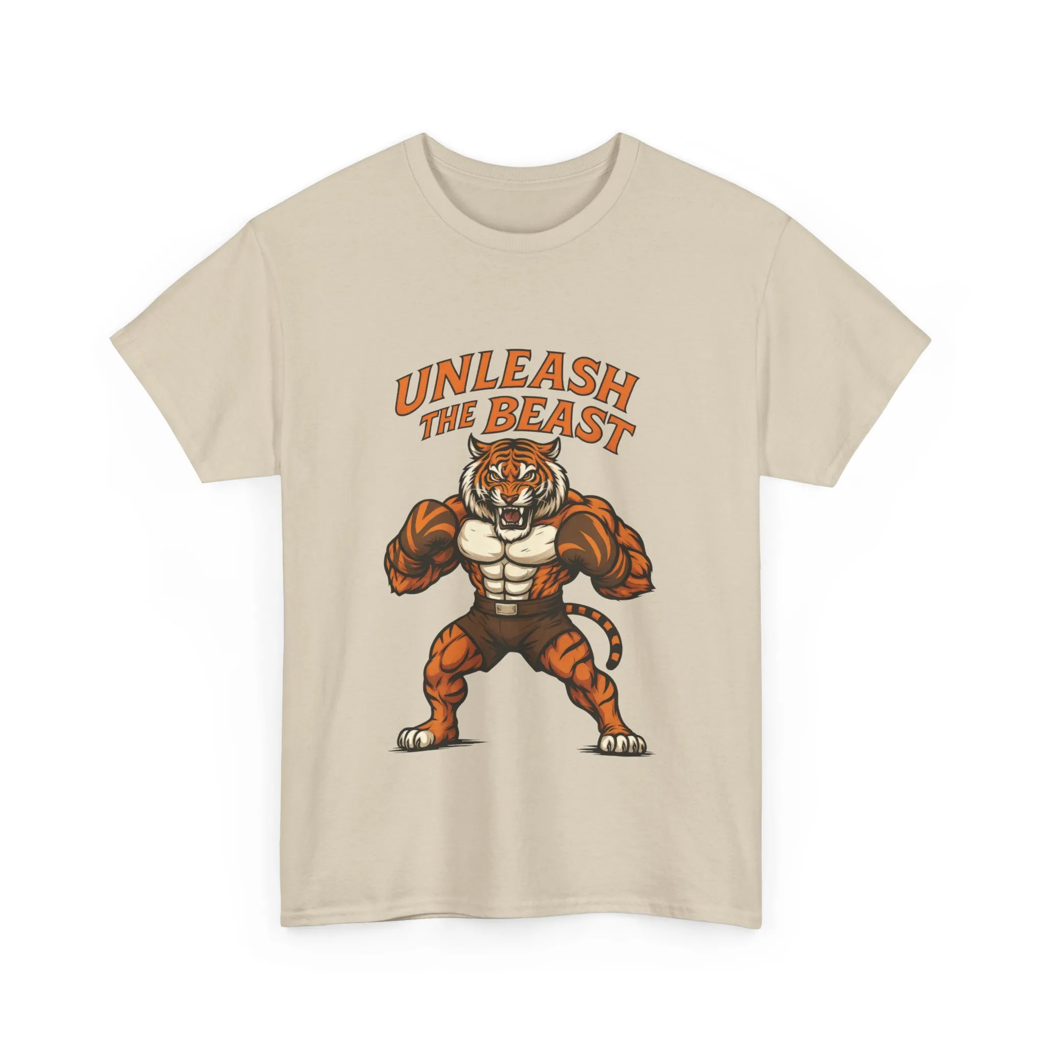 Unleash The Beast Tiger Gym Shirt, Mens Workout T-Shirt, Bodybuilding Motivation Tee, Fitness Muscle Tiger Graphic, Strong Beast Gym Top - Image 2