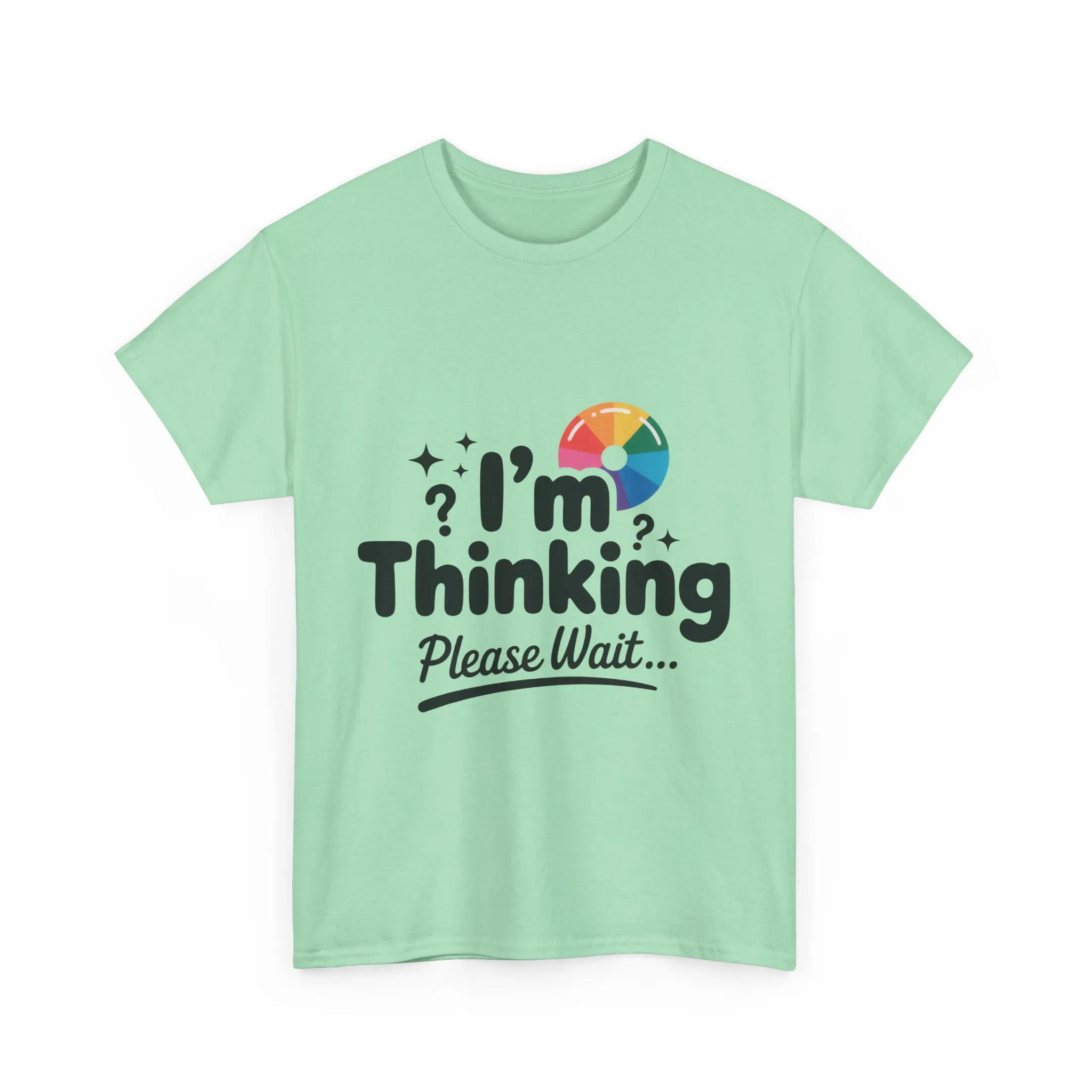 Funny - Im Thinking Please Wait - T-Shirt for Women, Cute Geeky Gift for Introverts, Programmers, Designers, Fun Humor Shirt - Image 2