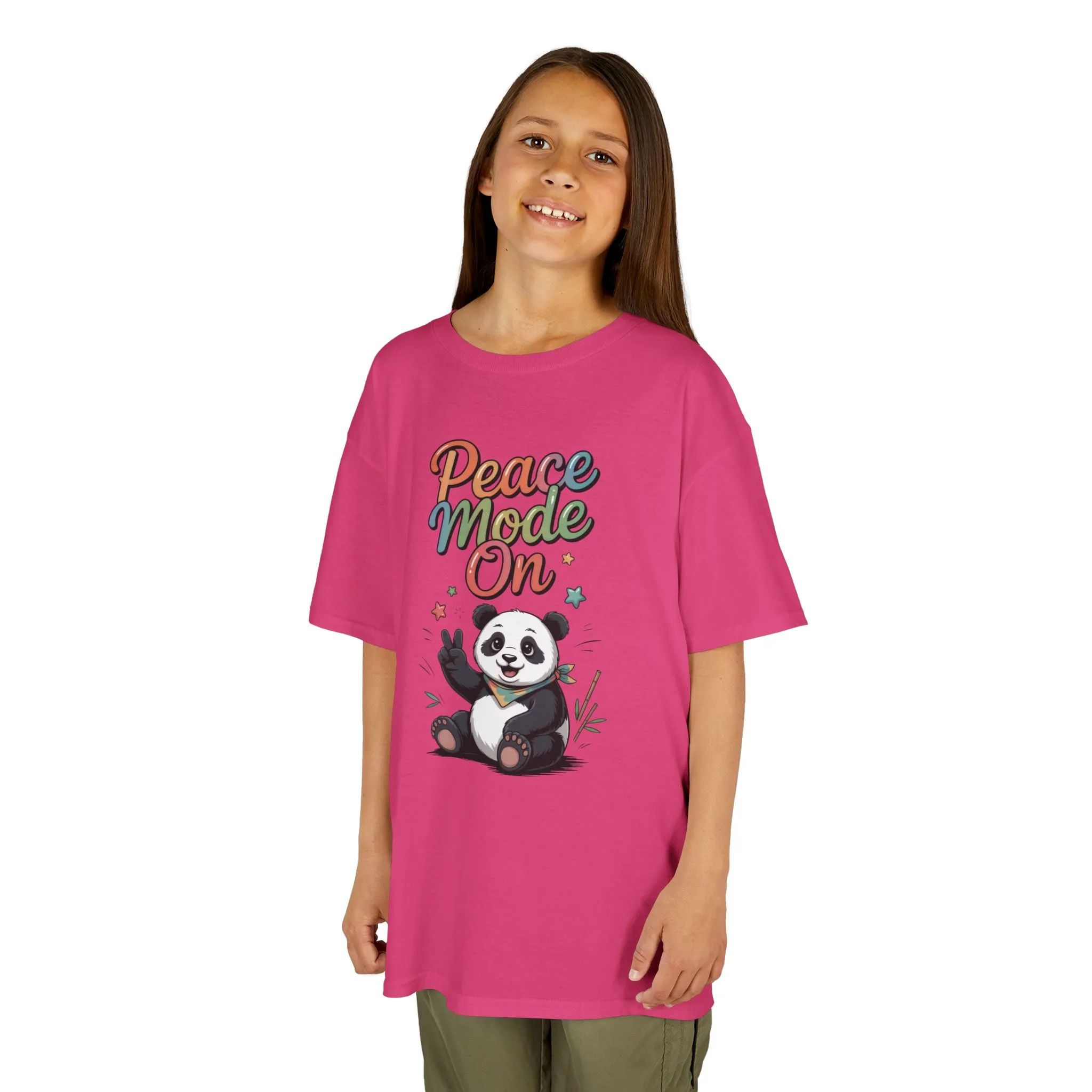 Peace Mode On Kids Tee, Cute Panda Shirt, Fun Gift for Children, Peace-Themed Apparel, Perfect for Birthdays, Casual Wear - Image 26