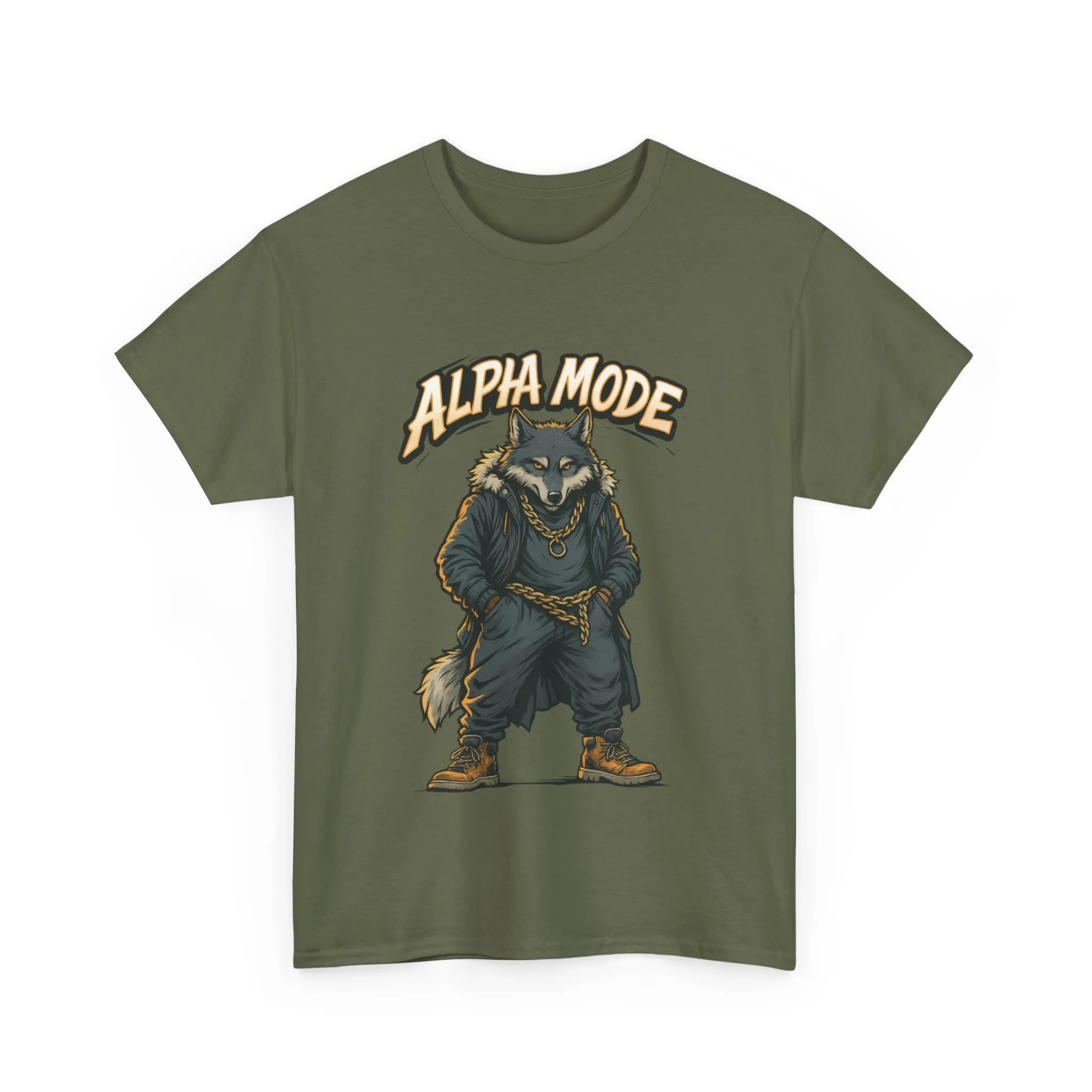 Alpha Mode Wolf Shirt, Mens Streetwear Graphic Tee, Hip Hop Wolf T-Shirt, Alpha Male Power Shirt, Cool Urban Wolf Gift, Trendy Summer Shirt - Image 2
