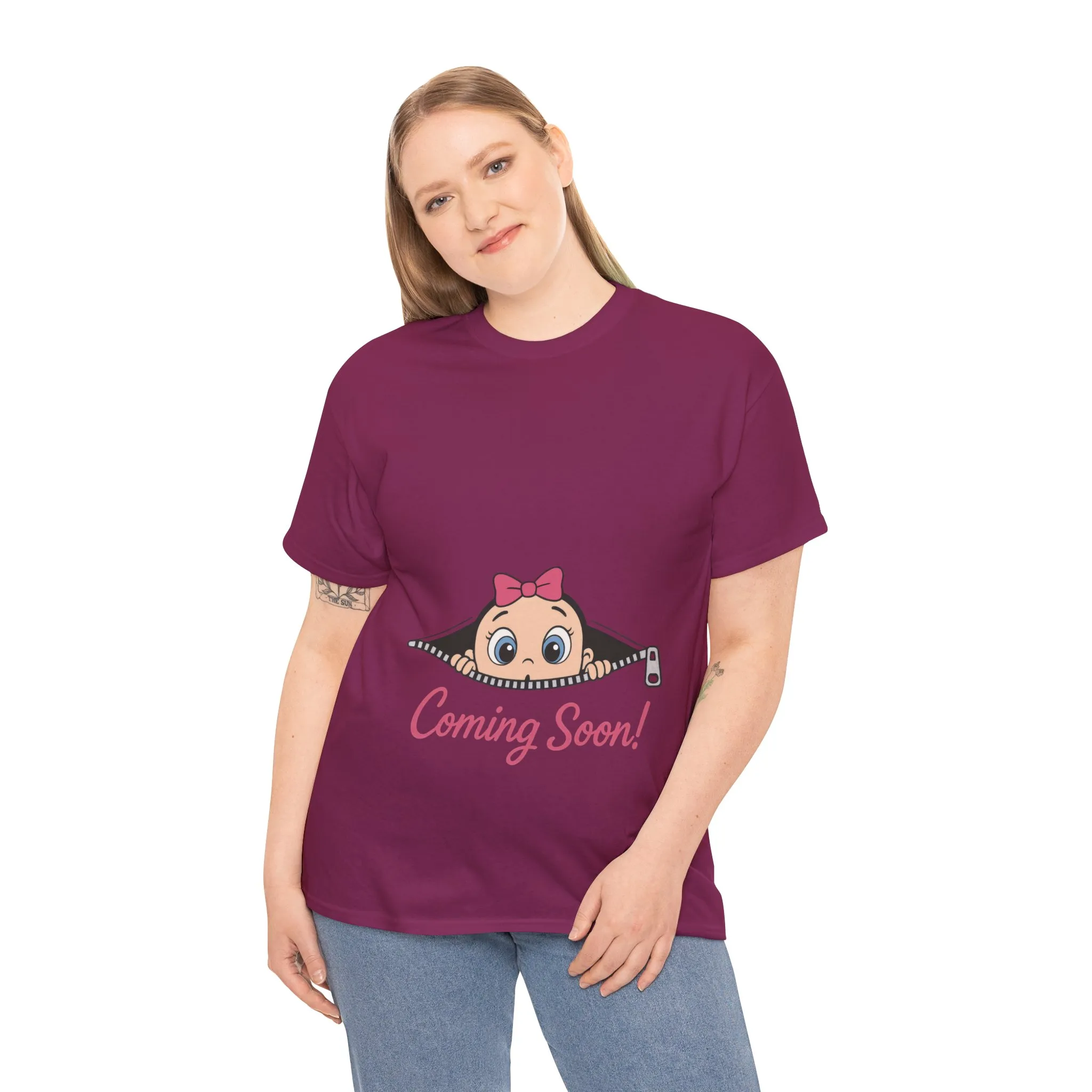 Coming Soon Maternity T-Shirt, Cute Baby Girl Pregnancy Announcement Shirt, Expecting Mom Gift, Gender Reveal Tee, Baby Shower Gift - Image 36