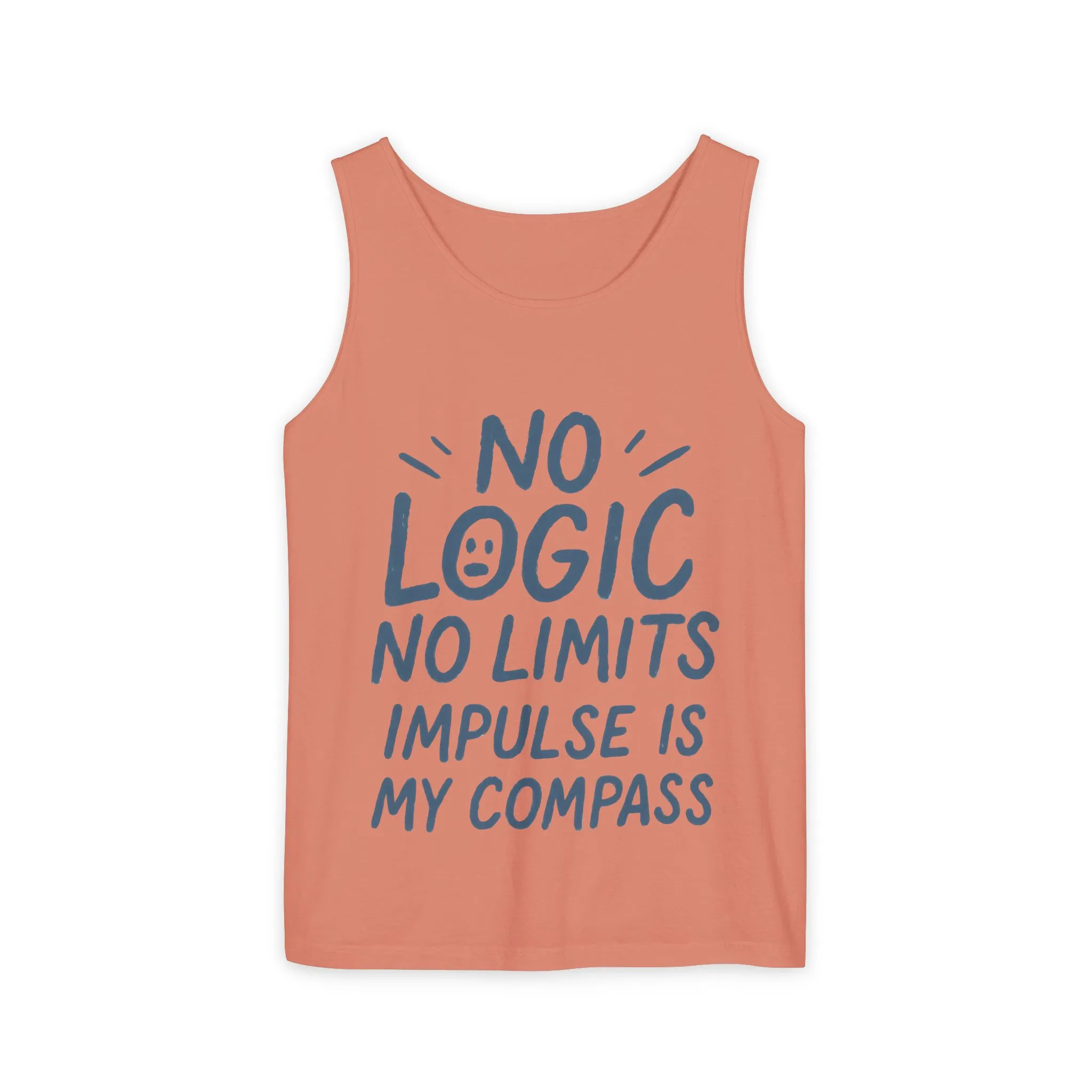 Funny Mens Tank Top, No Limits Impulse Quote, Relaxed Fit Tee, Casual Wear for Creatives, Gift for Artists Impulsive Style Shirt - Image 7