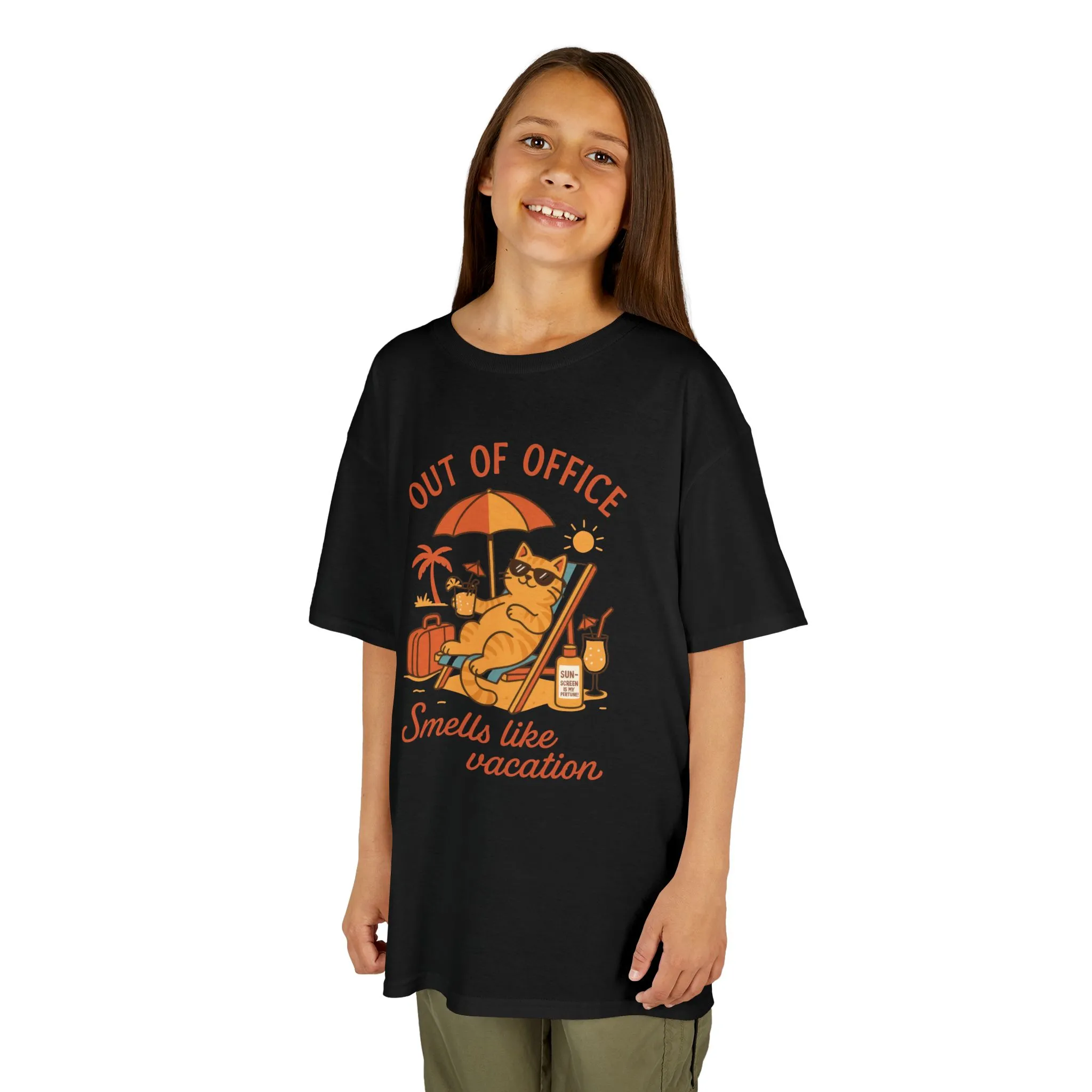 Funny Cat Vacation T-Shirt for Kids, Out of Office Beach Shirt, Summer Holiday Tee, Summer Fun, Beachwear, Travel Tee, Gift for Kids - Image 5