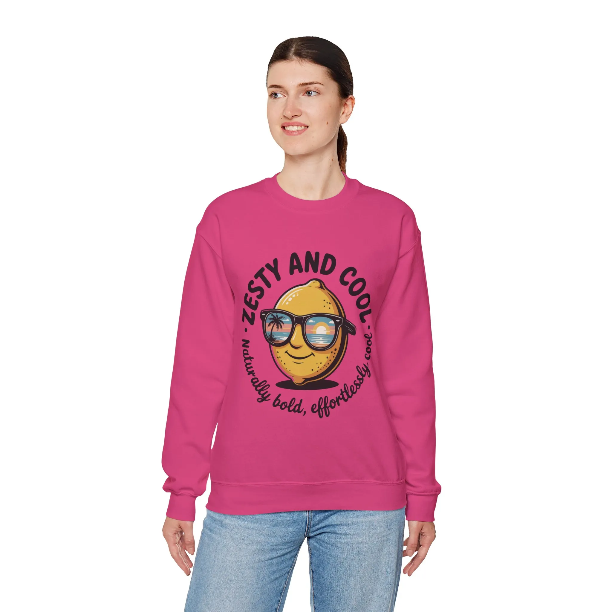 Zesty and Cool Crewneck Sweatshirt, Womens Lemon Sweatshirt for Casual Wear, Trendy Gift, Summer Vibes, Comfortable Apparel - Image 24