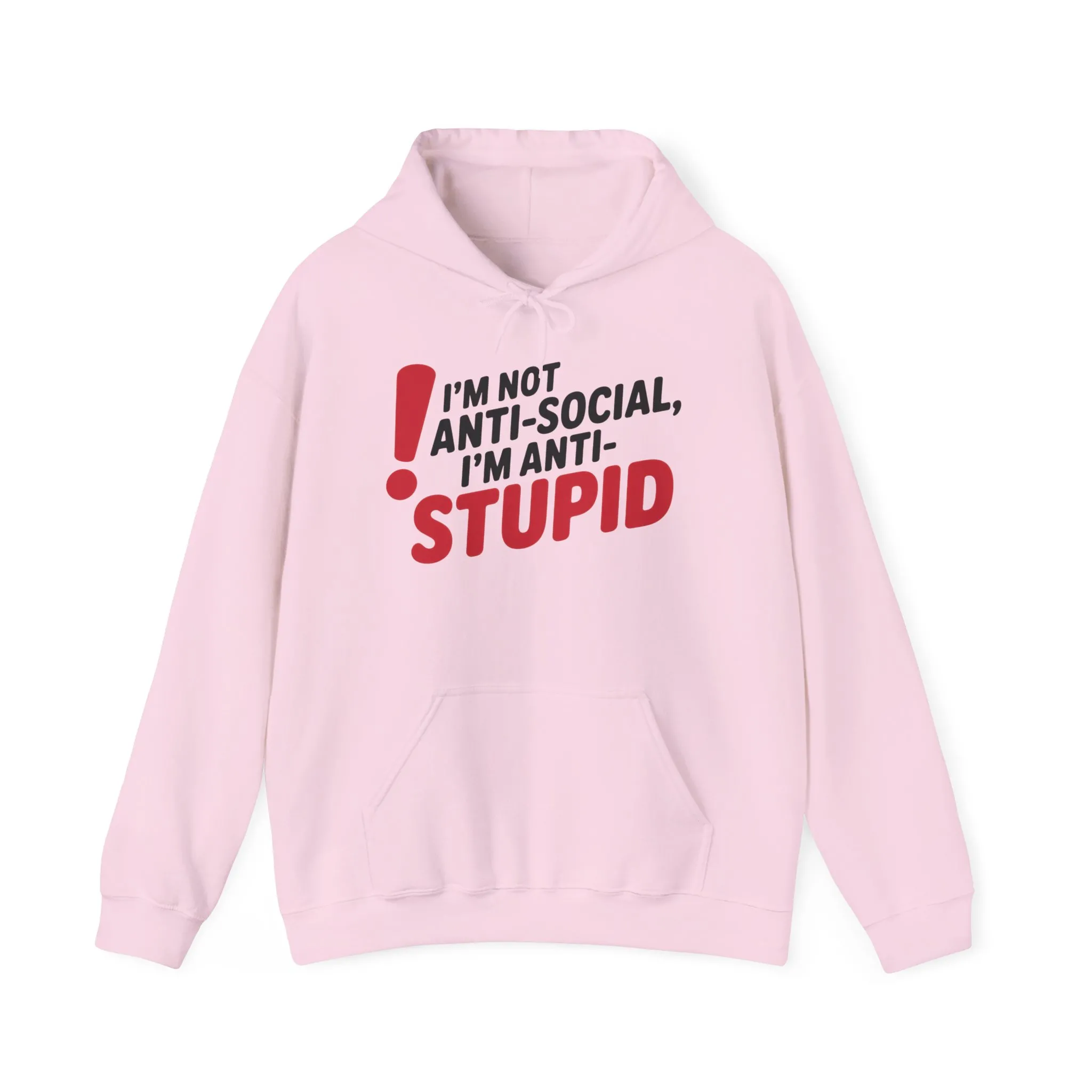 Anti-Stupid Hoodie, Funny Unisex Hoodie, Snarky Anti-Social Unisex Sweatshirt, Gift for Friends, Perfect for Everyday Wear, Humorous Apparel - Image 25