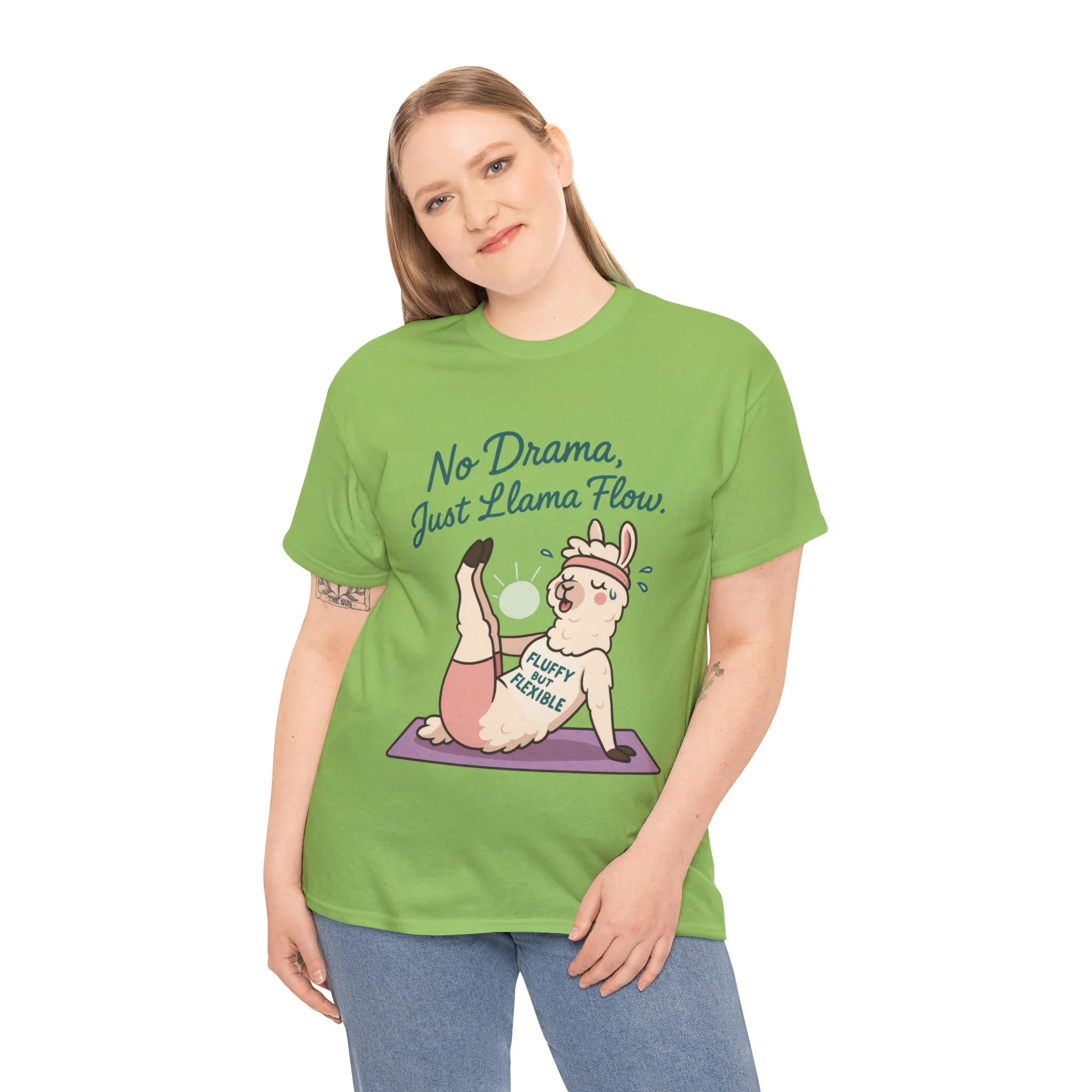 No Drama Llama Yoga Tee, Funny Yoga Llama T-Shirt for Women, Gift for Yoga Lovers, Fun Yoga T-Shirt for Animal Lovers, Humor Shirt - Image 36