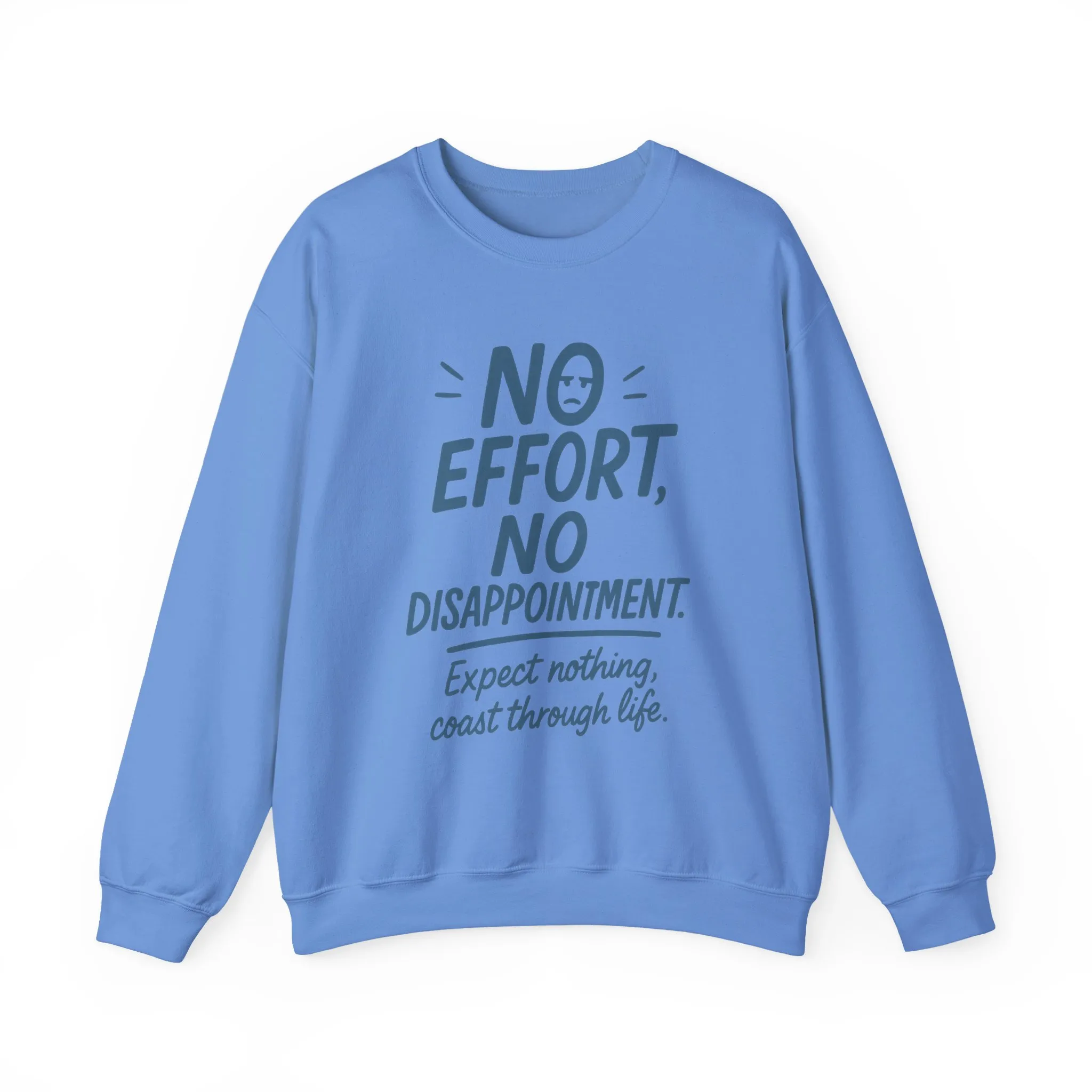 Funny Lazy Life Womens Crewneck Sweatshirt, No Effort No Disappointment Quote, Cozy Relaxed Fit Pullover, Gift for Her - Image 13